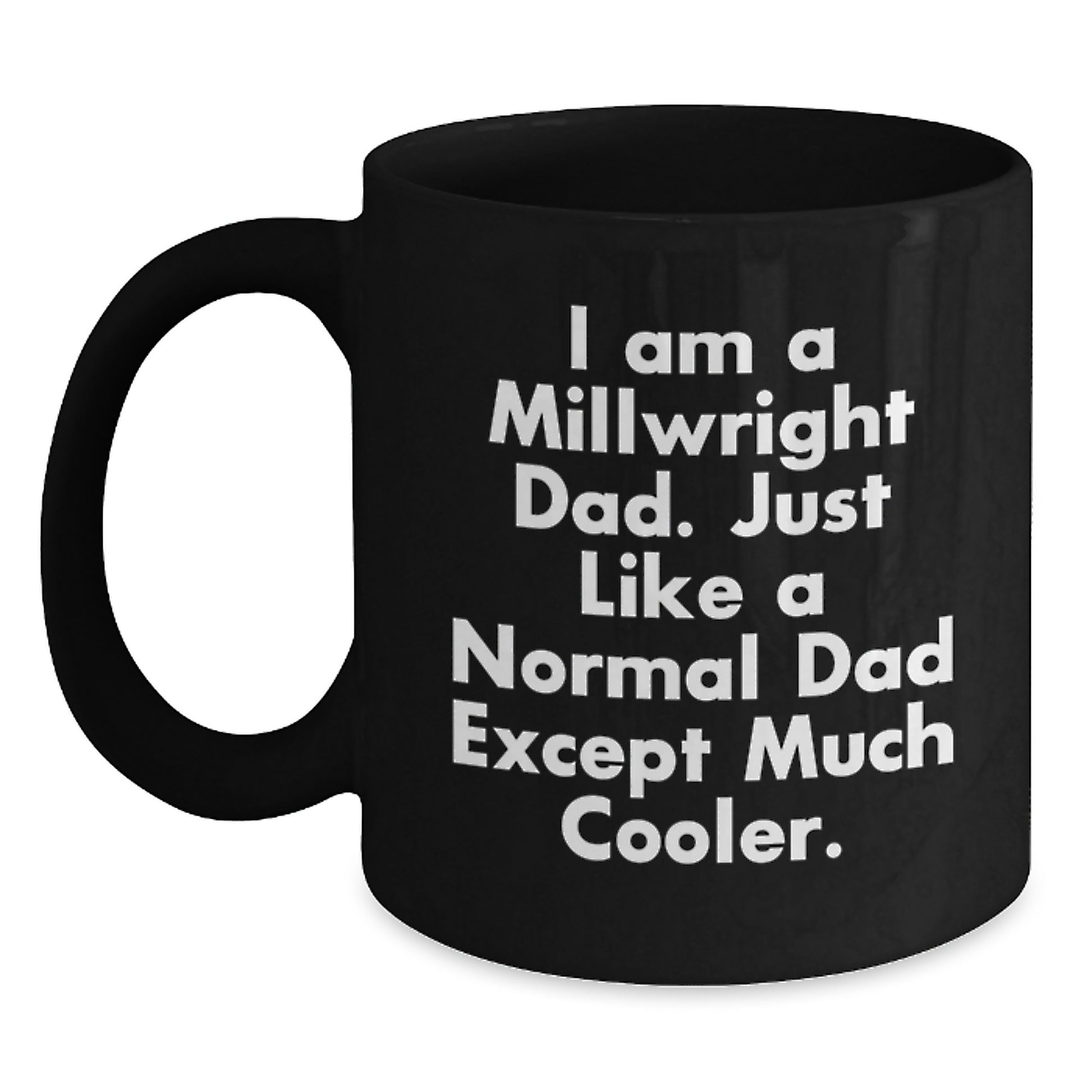 Millwright Keepsake Black Coffee Mug Ceramic for Him Birthday Gift - Main