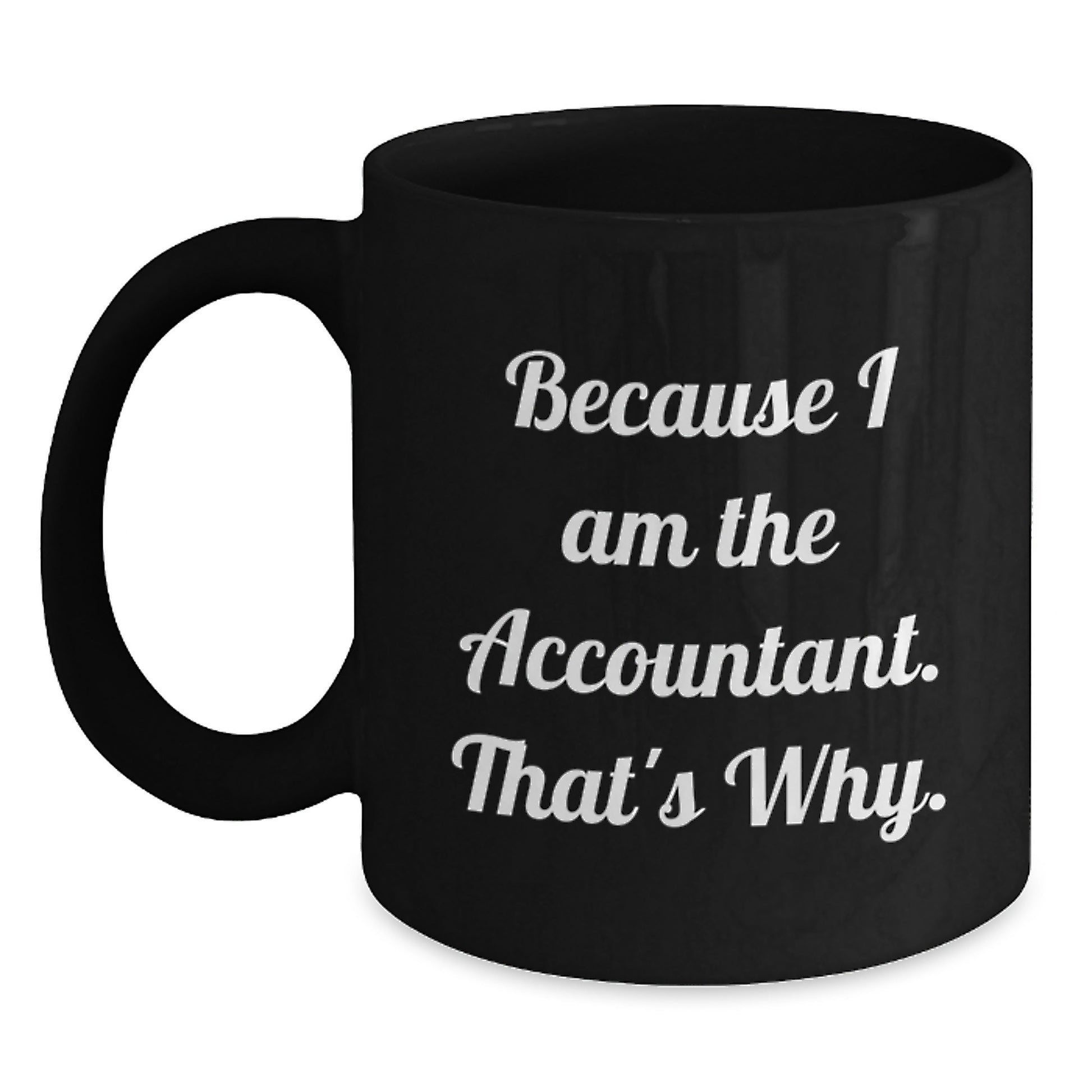 Birthday Gift Accountant Black Coffee Mug for Her Present - Main