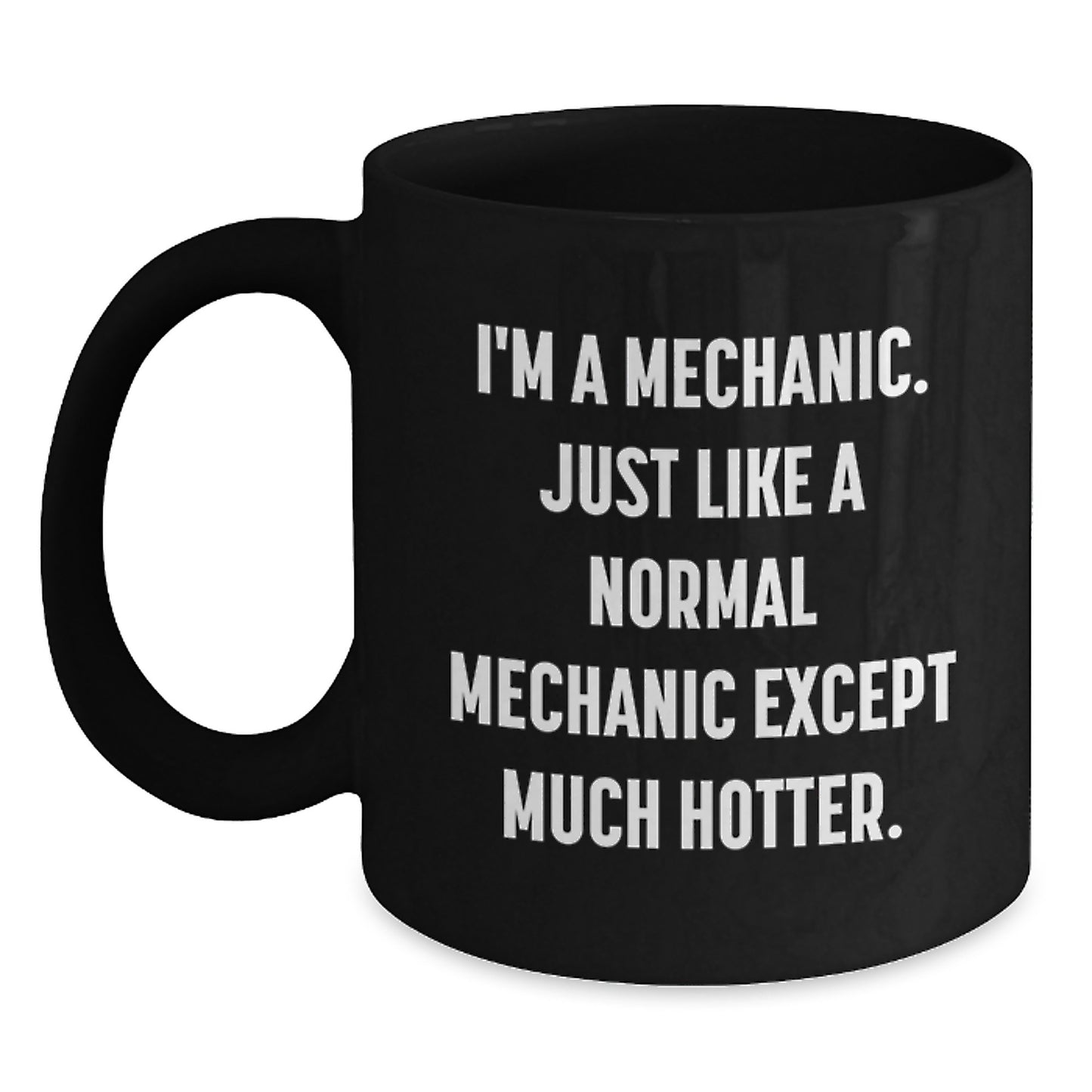 Funny Mechanic Gifts for Men, Unique Black Coffee Mug from Friends to Mechanic, Perfect for Hot Mechanic at Christmas - Main