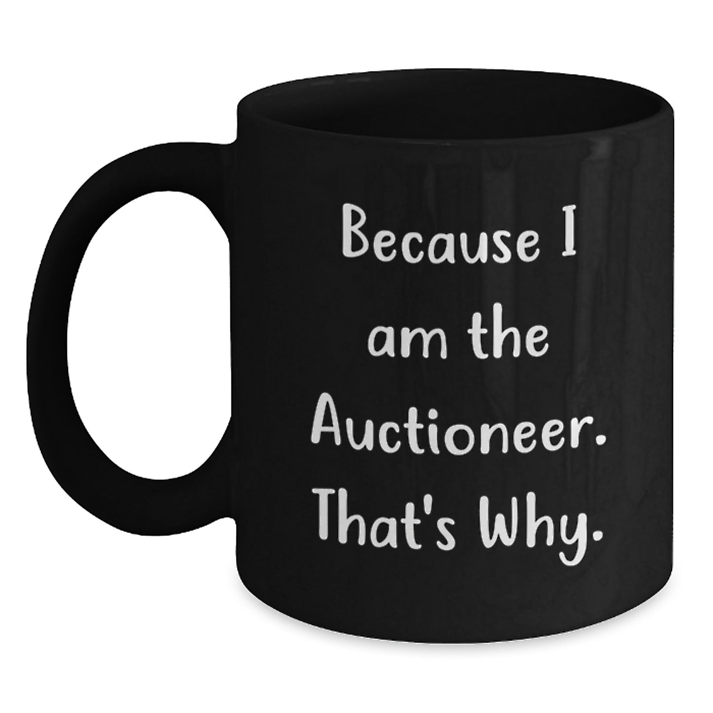 Auctioneer Keepsake Black Coffee Mug for Him Birthday Gift 11oz Ceramic - Main