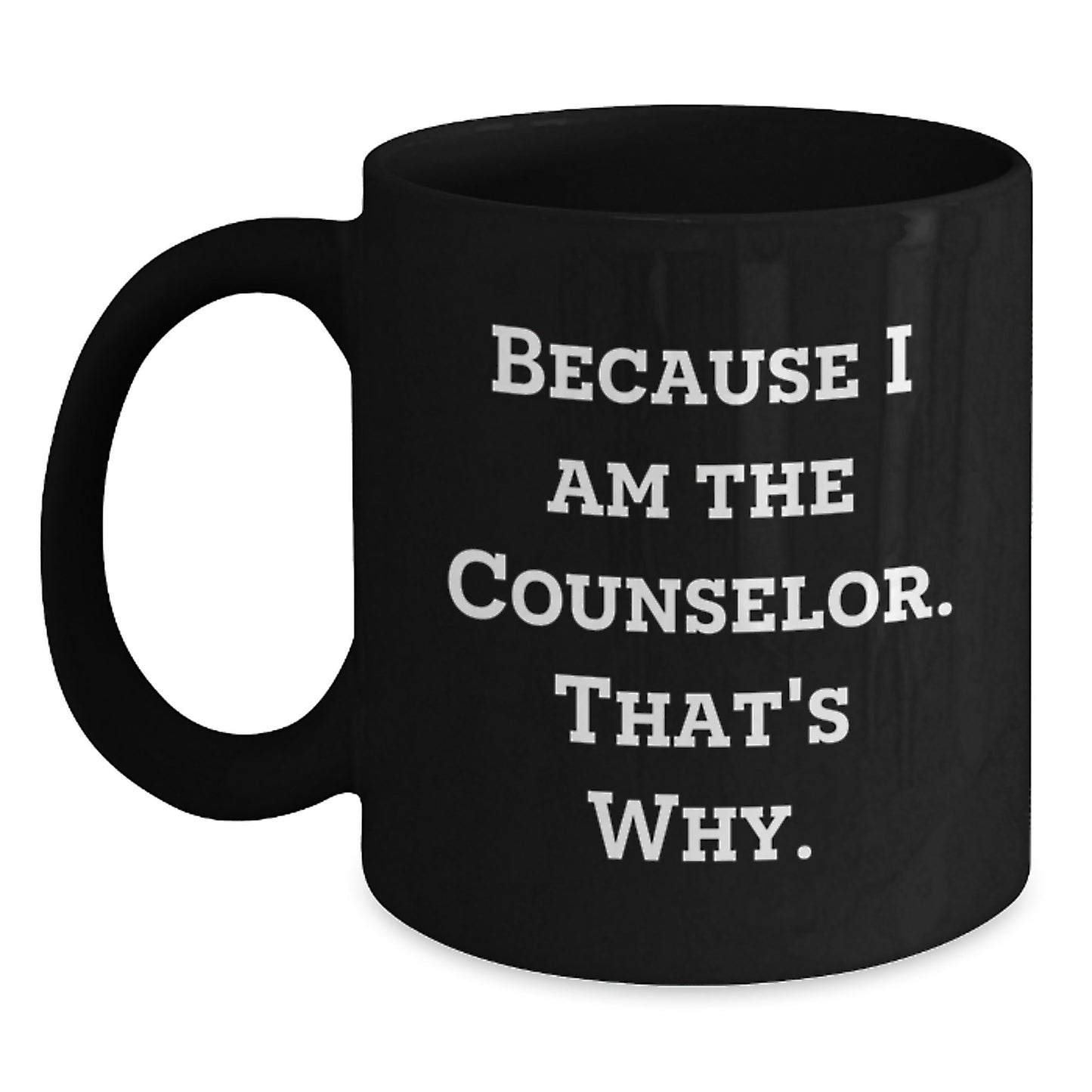 Birthday Gift for Her Counselor Black Coffee Mug Surprise Present - Main