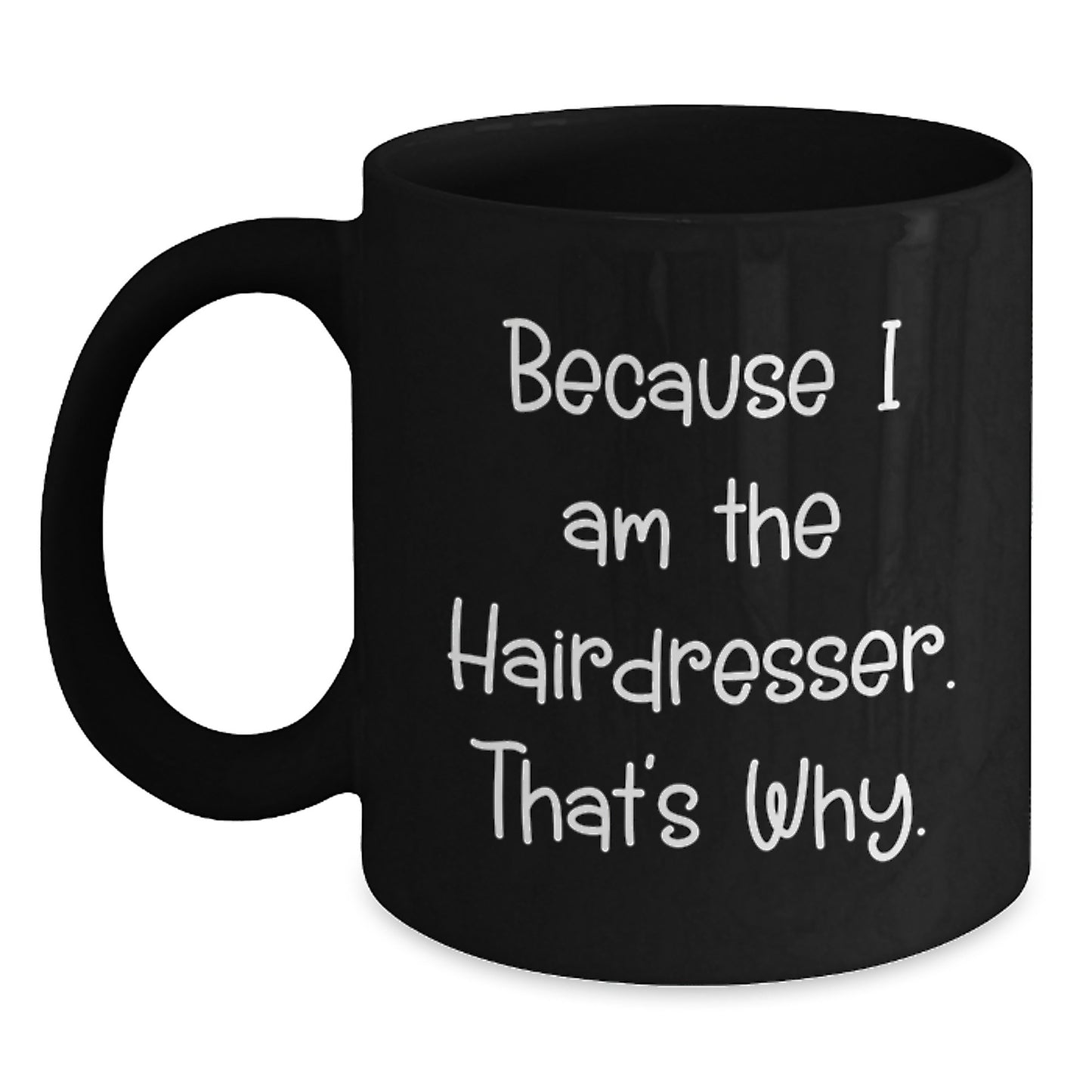 Hairdresser Keepsake Black Coffee Ceramic Mug for Him Birthday Gift - Main