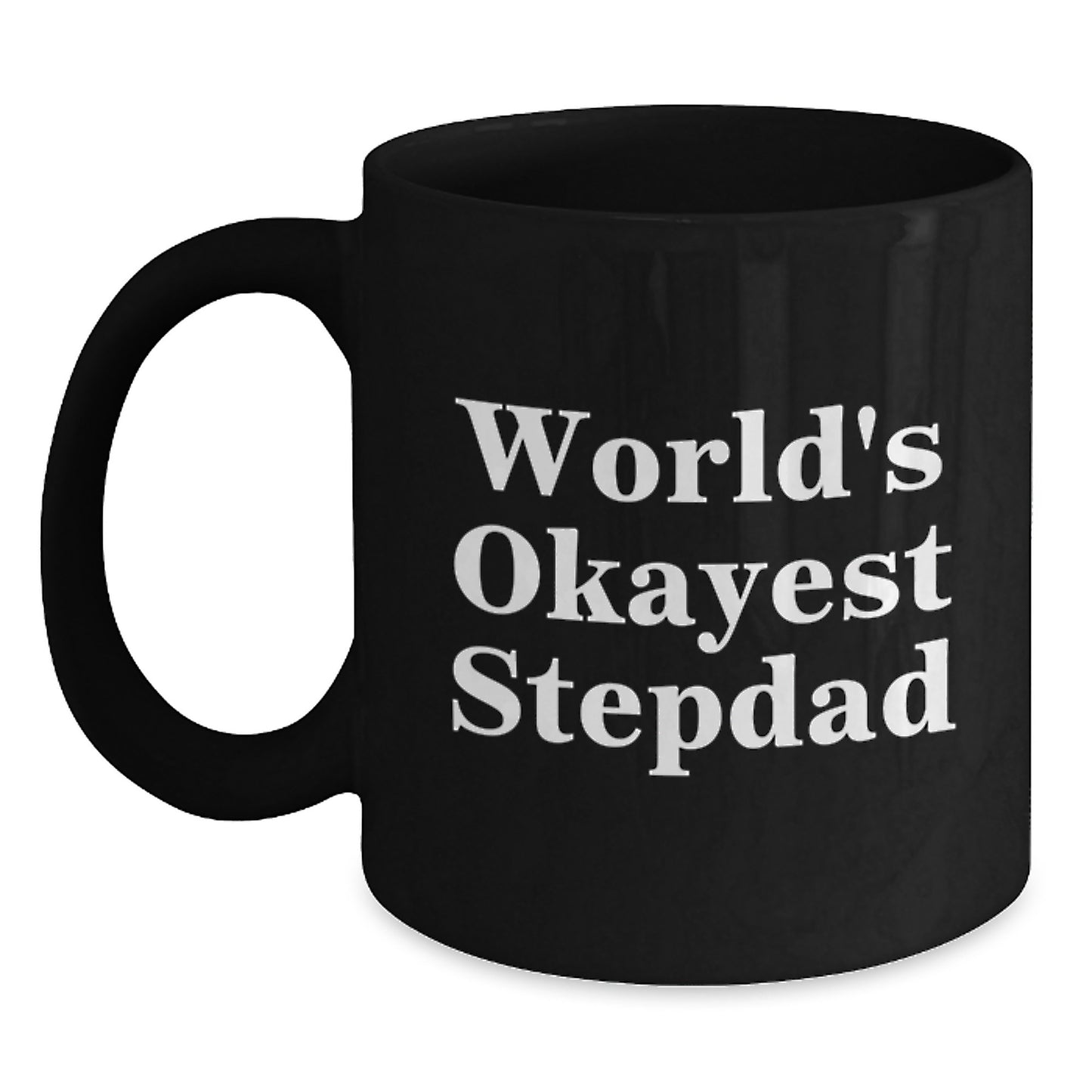 Stepdad Keepsake Premium Black Coffee Mug Birthday Gift for Him - Main