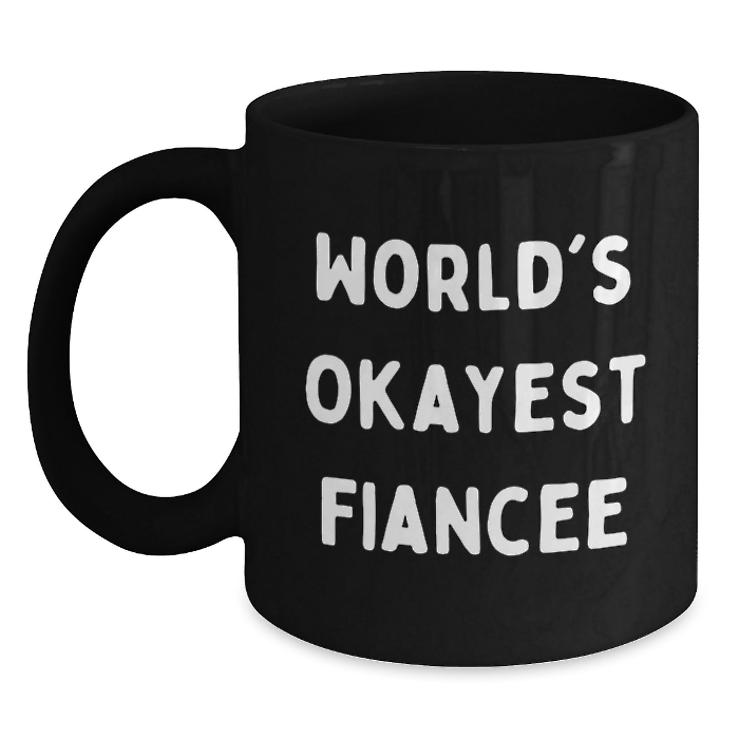 Birthday Gift Fiancee Black Coffee Mug Keepsake Present for Her - Main