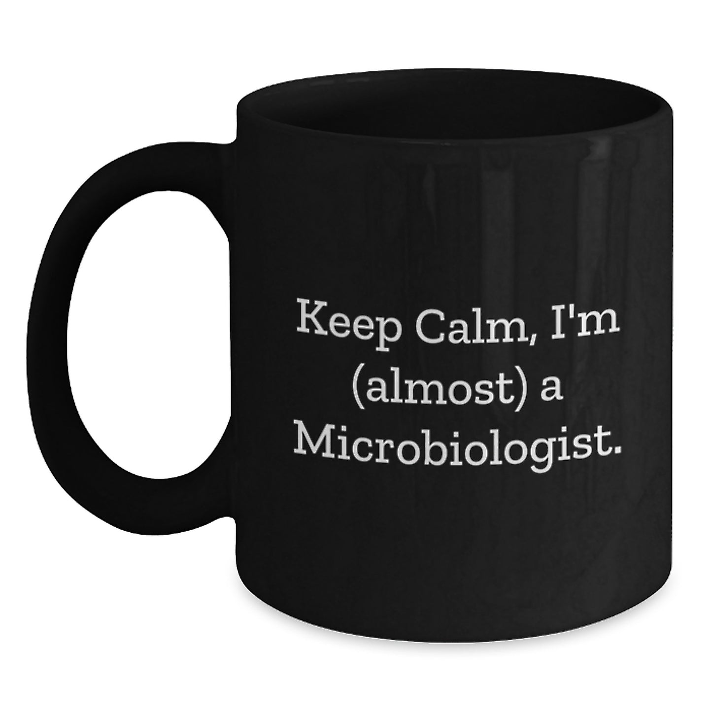 Birthday Gift Microbiologist Black Coffee Mug for Her Present - Main