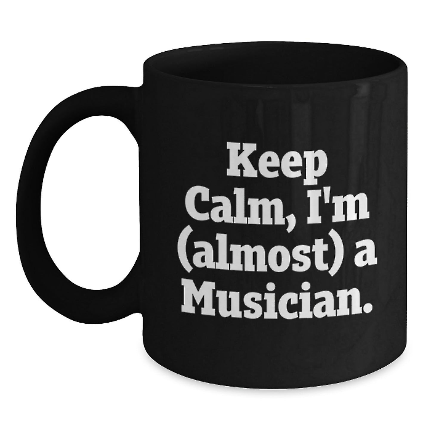 Birthday Gift Musician Black Coffee Mug for Her Deluxe Present - Main