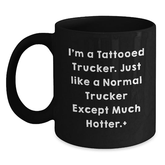 Christmas Gift for Her Playful Tattooed Trucker Mug Present - Main