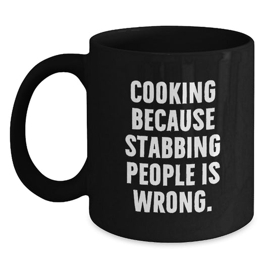 Funny Cooking Gifts for Men from Friends, Unique Black Coffee Mug, Graduation Unique Gifts - Main