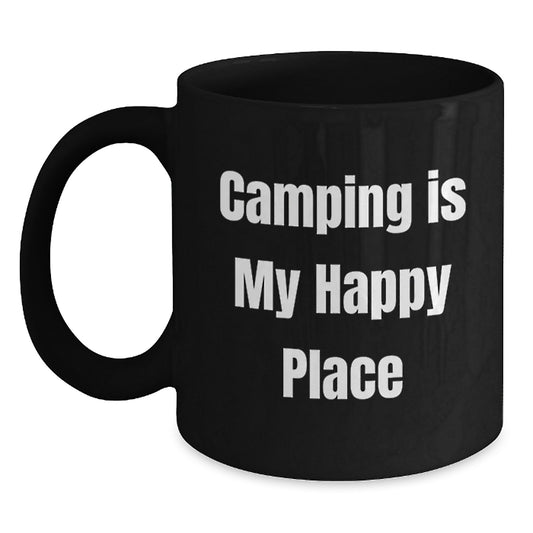Camping Adventure Black Coffee Mugs, Funny Quote Gifts for Mom on Mother's Day, Unique Camping Gifts from Family, Friends or Coworkers - Main