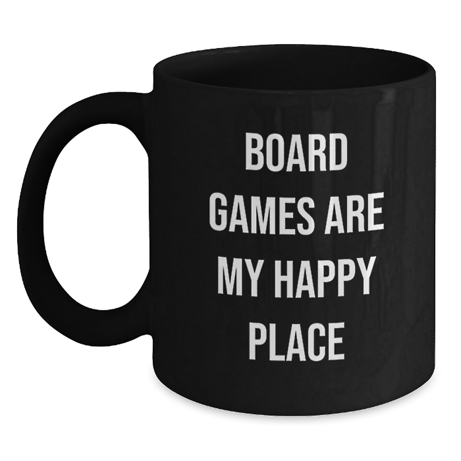Fun Board Games Black Coffee Mugs for Valentine's Gifts from Men to Friends who Love Board Games Are My Happy Place - Main