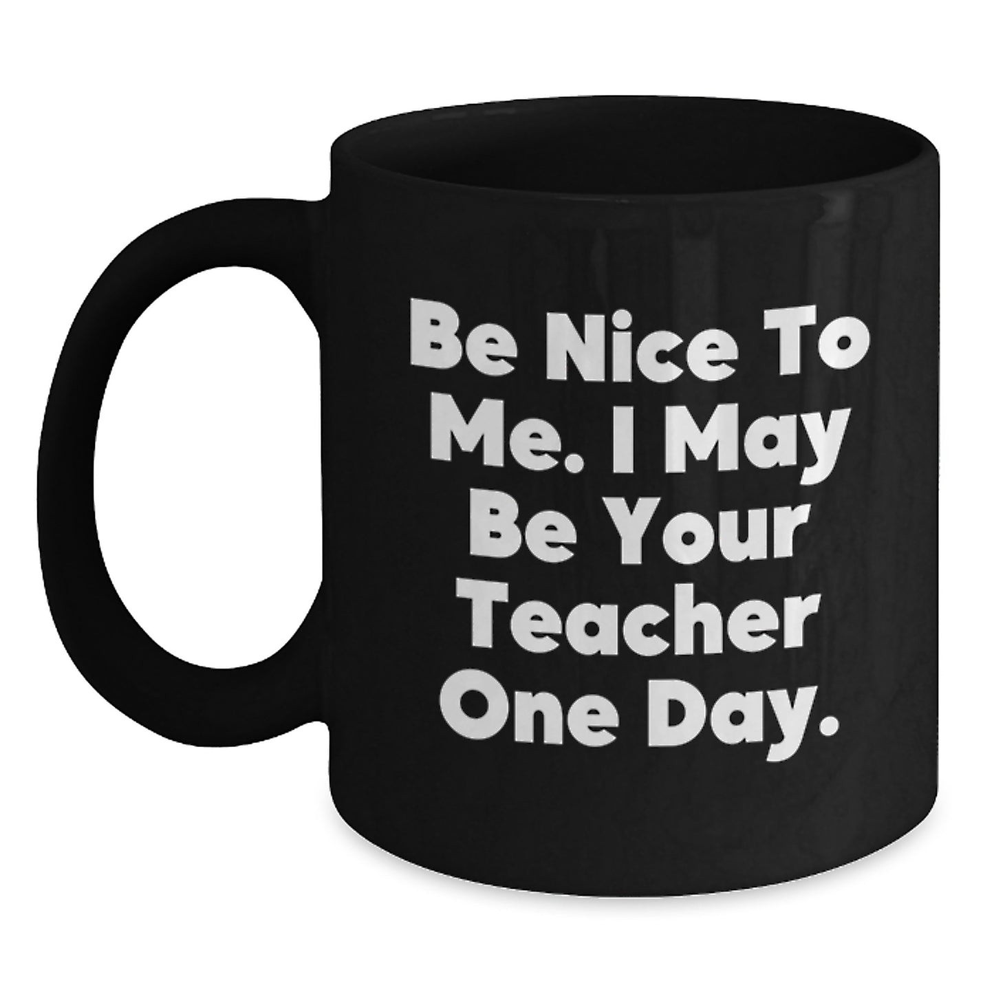 Funny Teacher Gifts for Men and Women, Black Coffee Mug with Inspirational Quote, Christmas Unique Gifts from Friends - Main