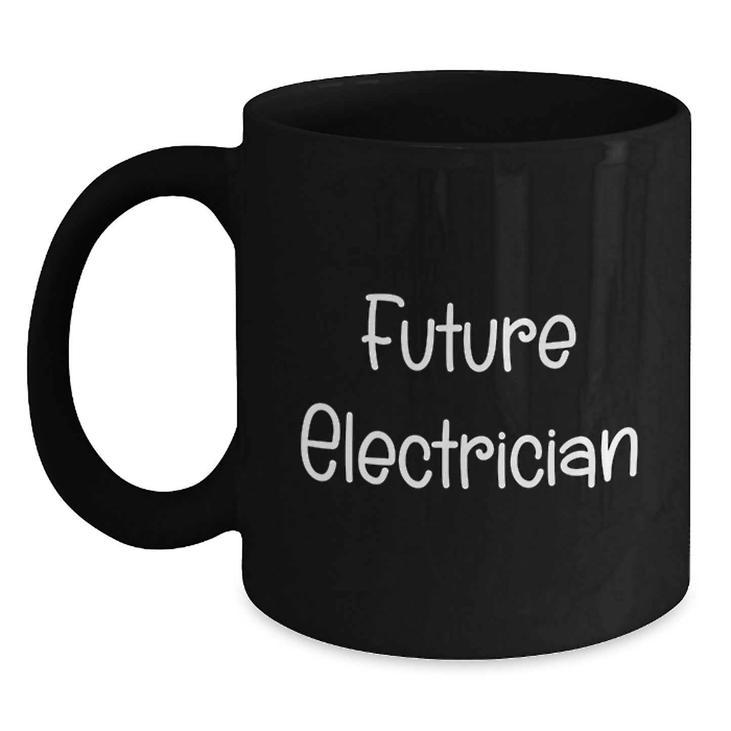 Funny Future Electrician Gifts for Electrician Friends and Coworkers, Black Coffee Mug, Unique Birthday Unique Gift from Men to Electrician - Main