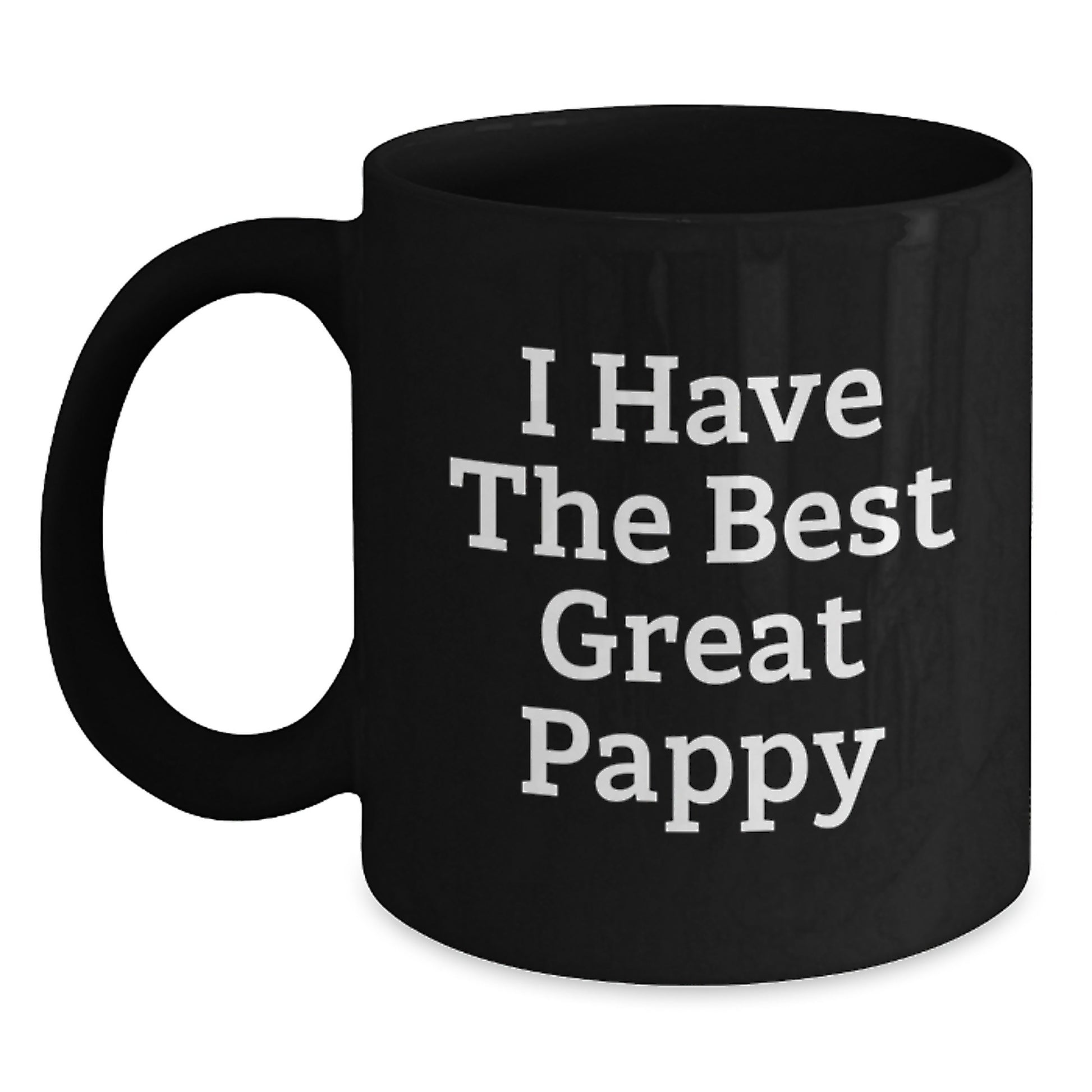 Funny Pappy Gifts from Family to Pappy, Black Coffee Mug for Pappy, Great Pappy Quote - Main