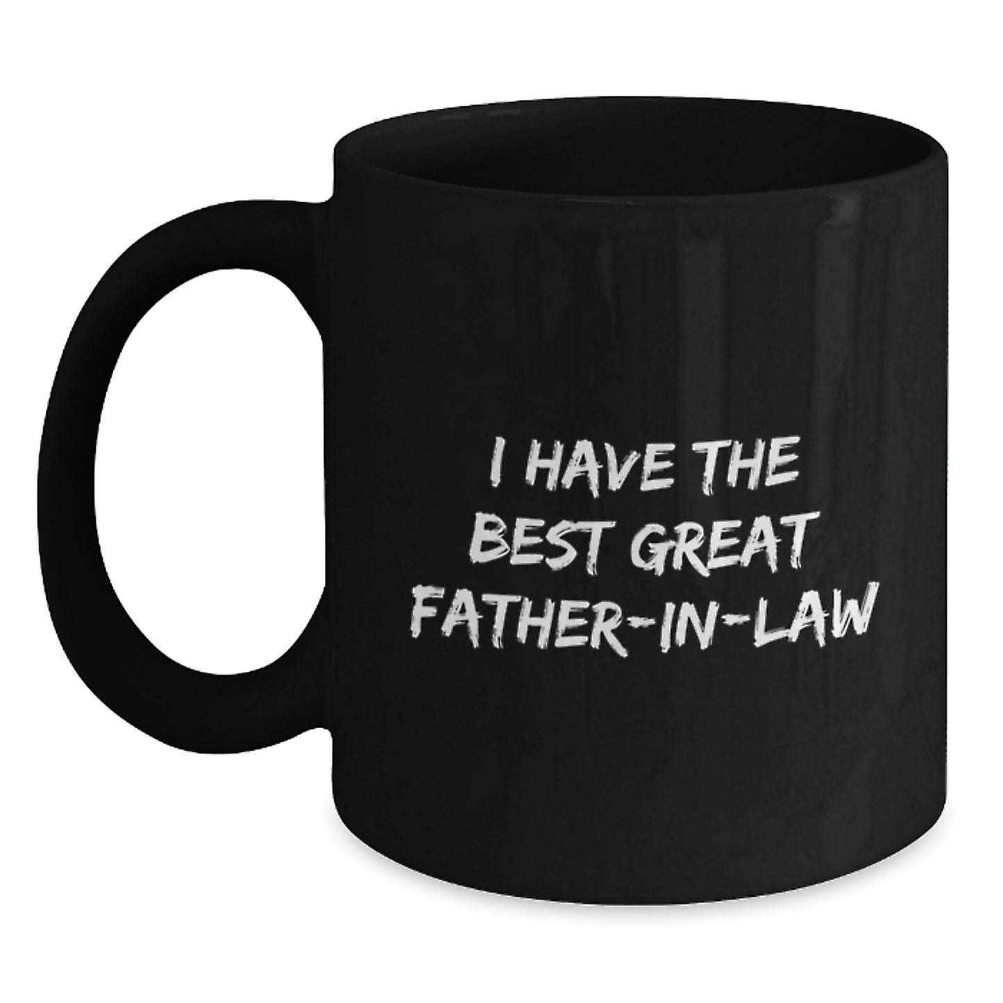 Funny Father-in-law Gifts from Men, Unique Black Coffee Mugs for Christmas, 'I Have The Best Great Father-in-law' - Main