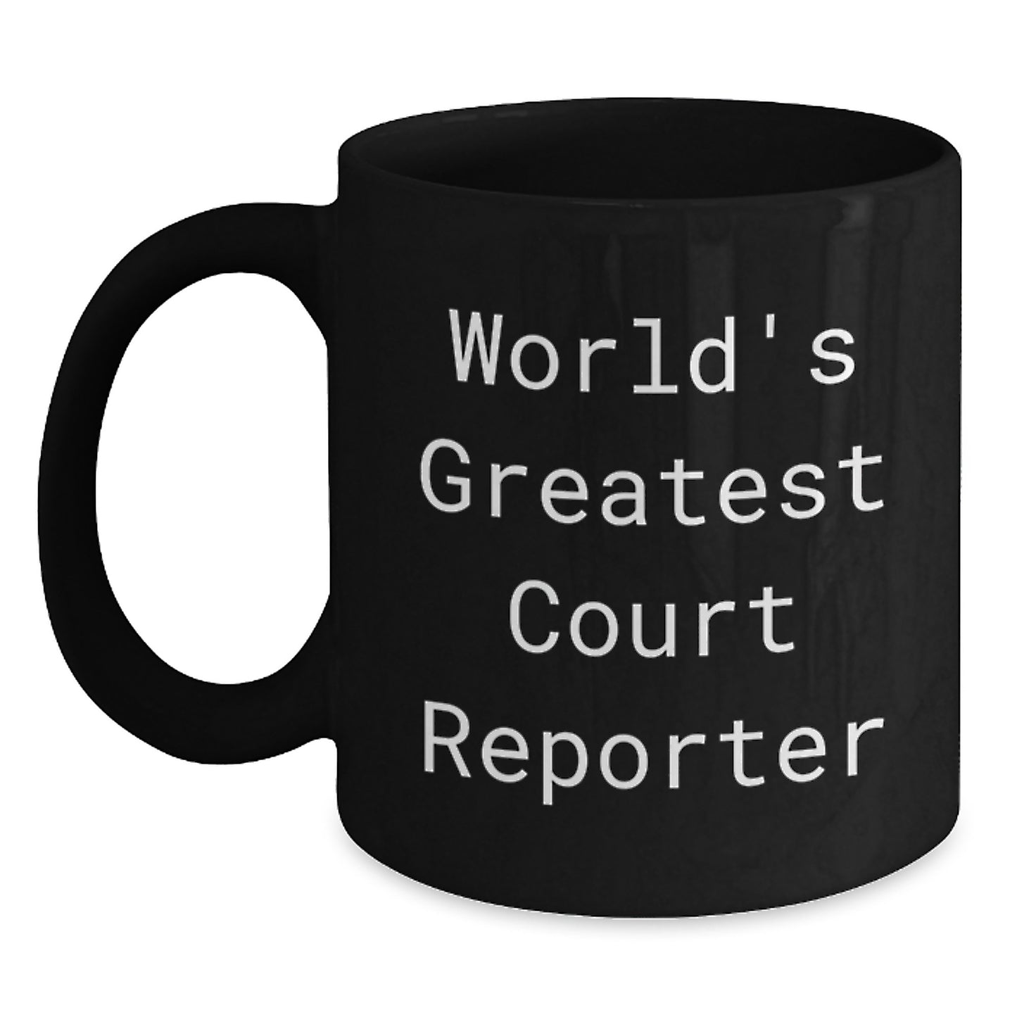 Funny Court Reporter Gifts from Friends Christmas Unique Mugs with 'World's Greatest Court Reporter' Quote for Court Reporter - Main
