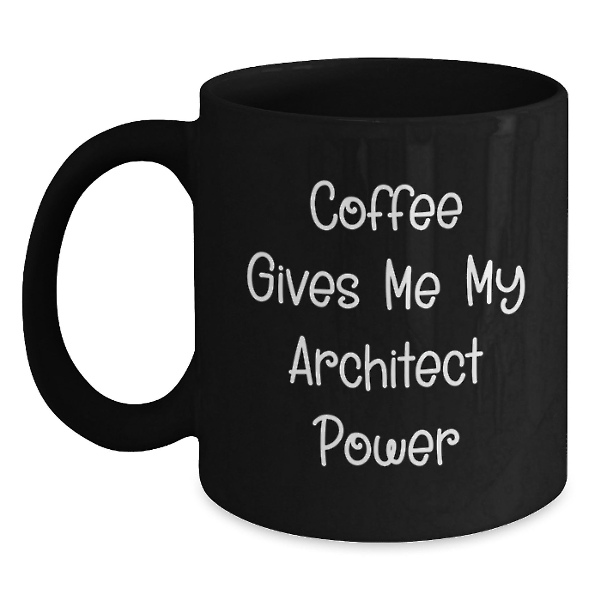 Funny Architect Coffee Mug, Gift for Architect Friends, Black Ceramic Mug with 11oz or 15oz Capacity, Perfect Graduation Unique Gifts from Friends to Men - Main