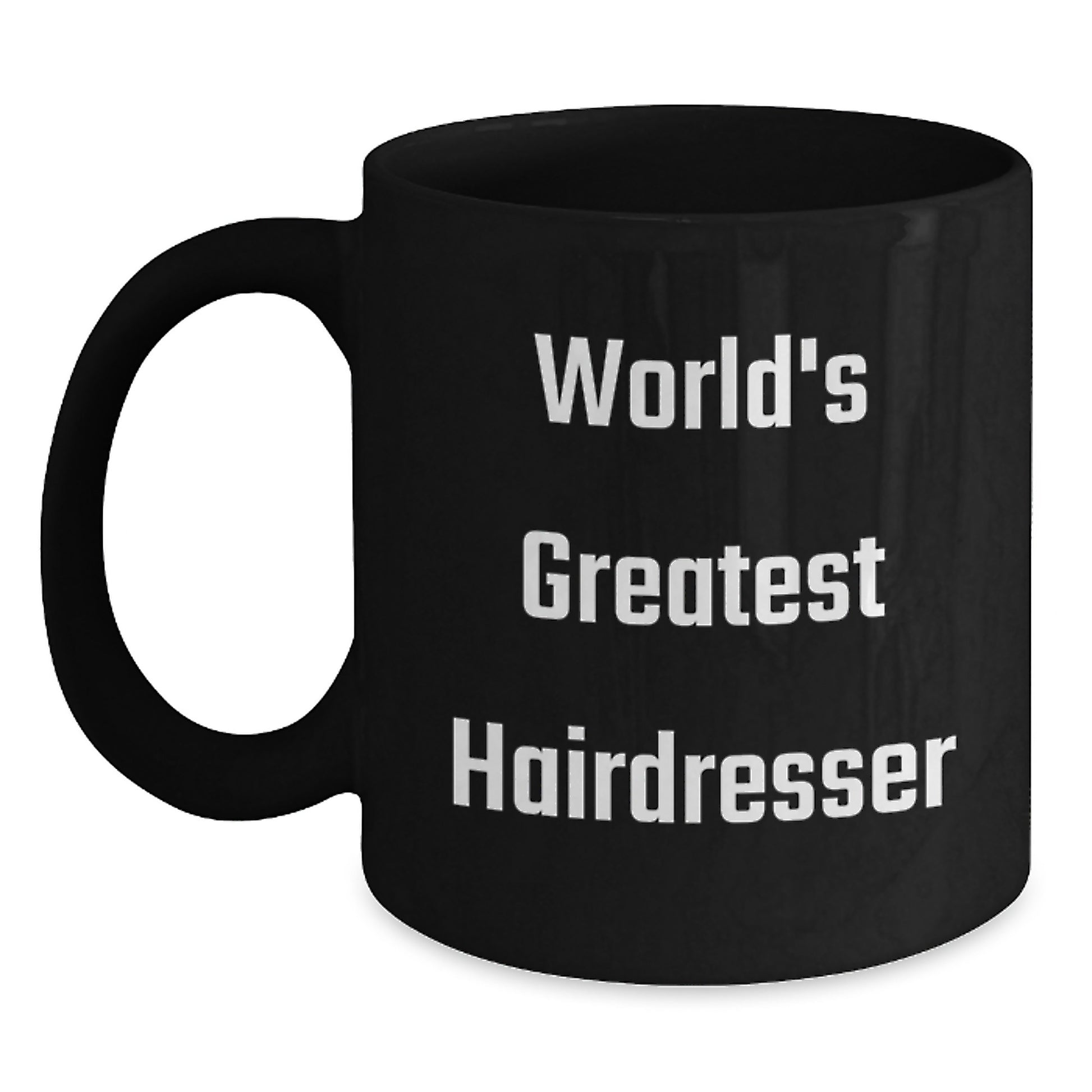 Funny Hairdresser Gifts from Friends, Unique Black Coffee Mugs for Christmas - 'World's Greatest Hairdresser' Quote, Ideal for Hairdresser Enthusiasts, Men, Women, or Coworkers - Main