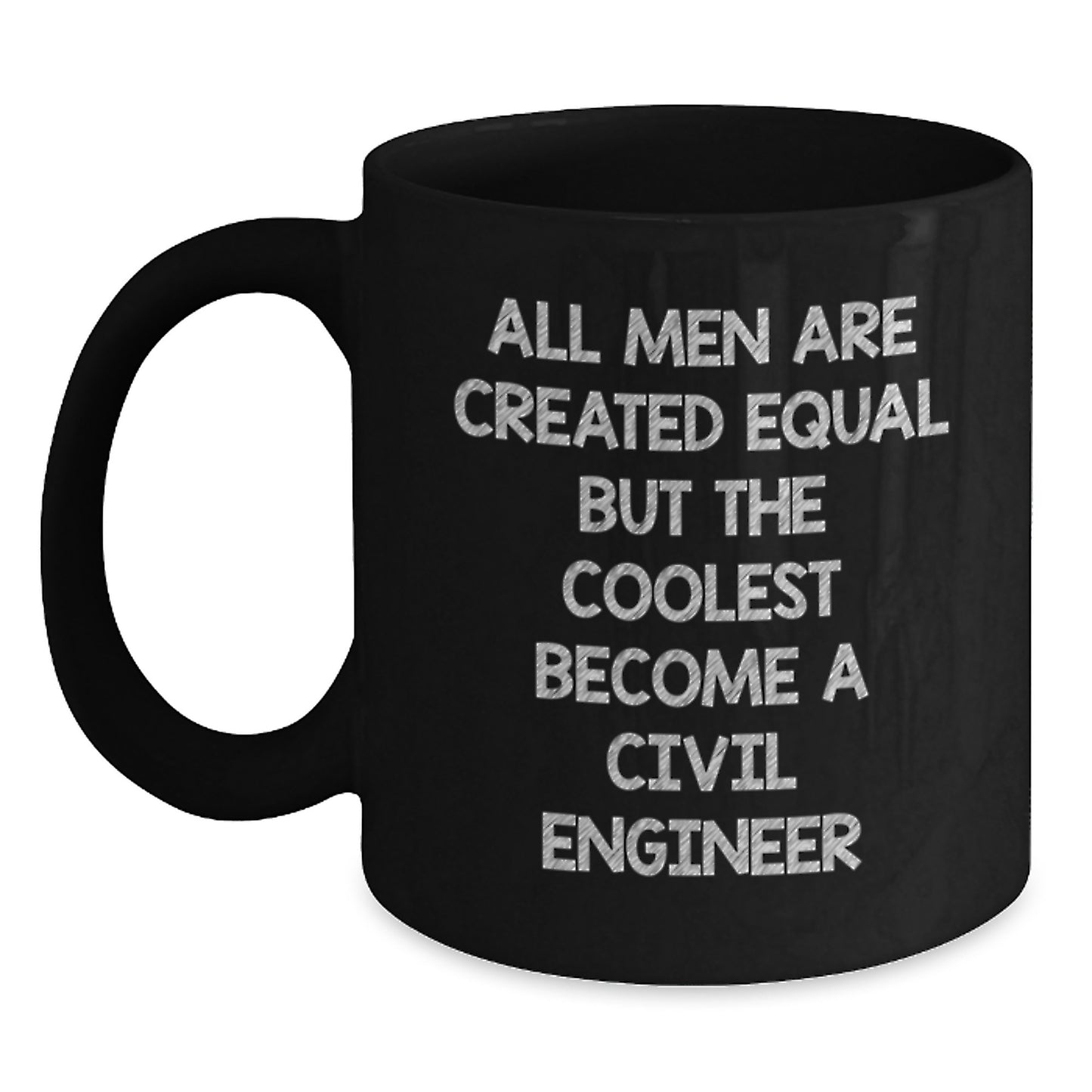 Civil Engineer Keepsake Mug for Him Birthday Gift Black 11oz Ceramic - Main