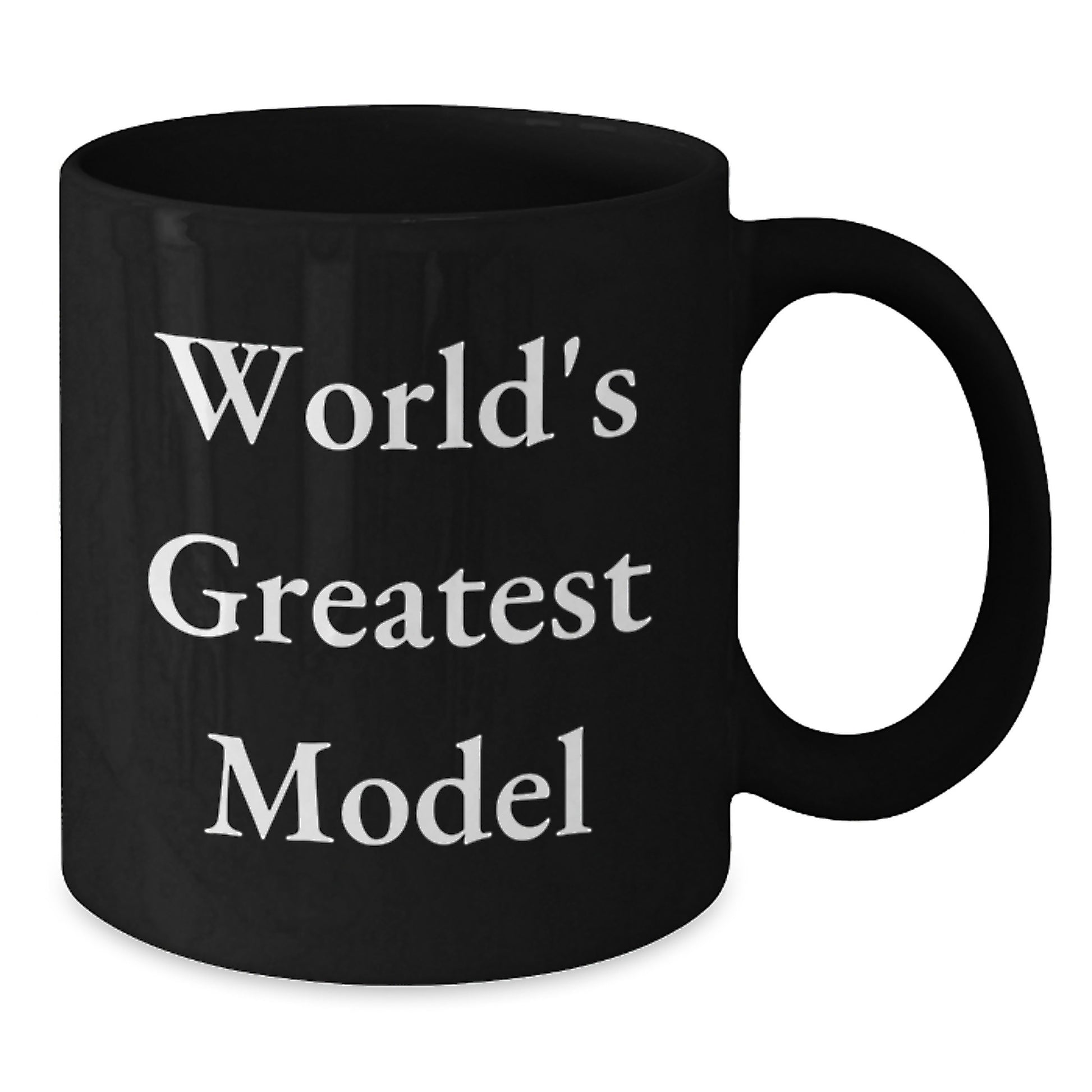 World's Greatest Model Gifts from Friends to Model on Birthday Unique Gifts, Funny Black Coffee Mug for Model Enthusiasts, Black Coffee Mug with 11oz or 15oz Capacity, Microwave and Dishwasher Safe - Additional