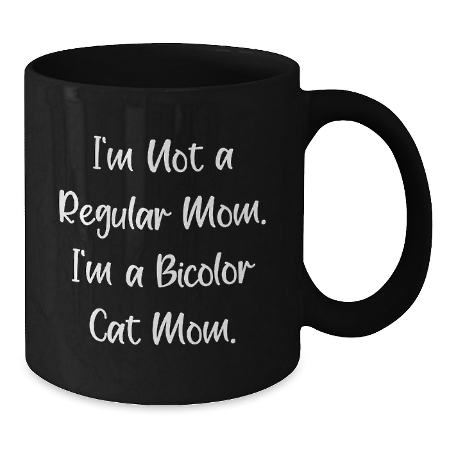Funny Bicolor Cat Mom Gifts for Graduation Unique Black Coffee Mug from Men to Bicolor Cat Lovers - Additional