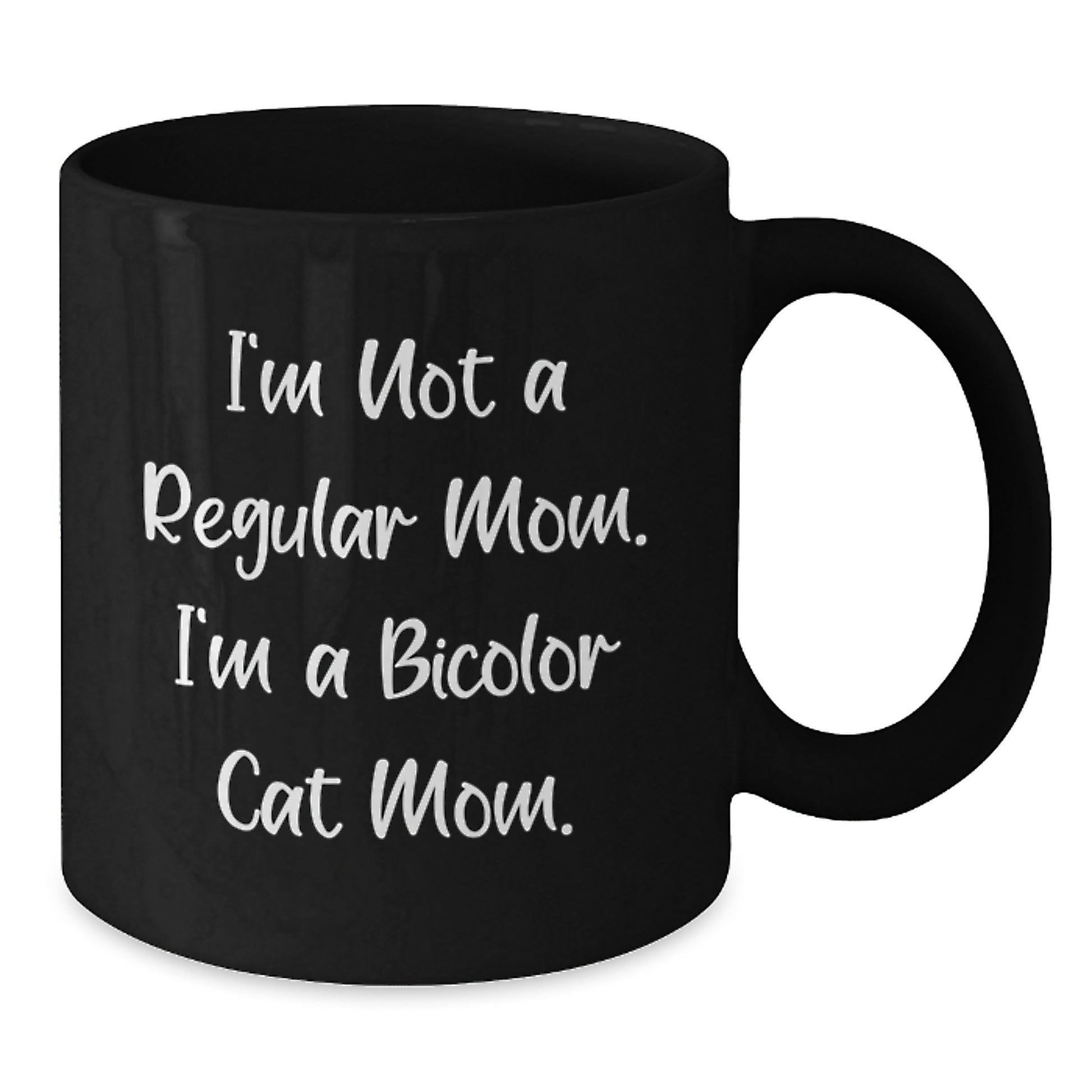 Funny Bicolor Cat Mom Gifts for Graduation Unique Black Coffee Mug from Men to Bicolor Cat Lovers - Additional