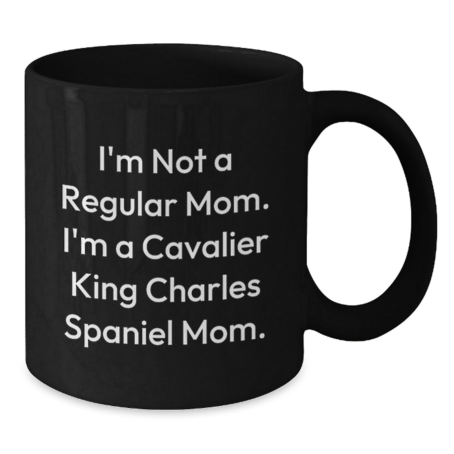 Funny Cavalier King Charles Spaniel Dog Mom Gifts for Graduation - Black Coffee Mug - Additional