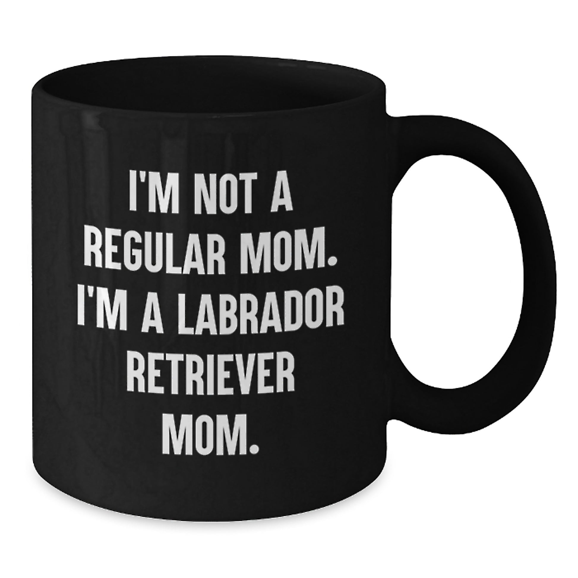 Funny Labrador Retriever Dog Mom Gifts from Friends for Graduation Unique Gifts - Labrador Retriever Dog Mom Black Coffee Mug - Additional