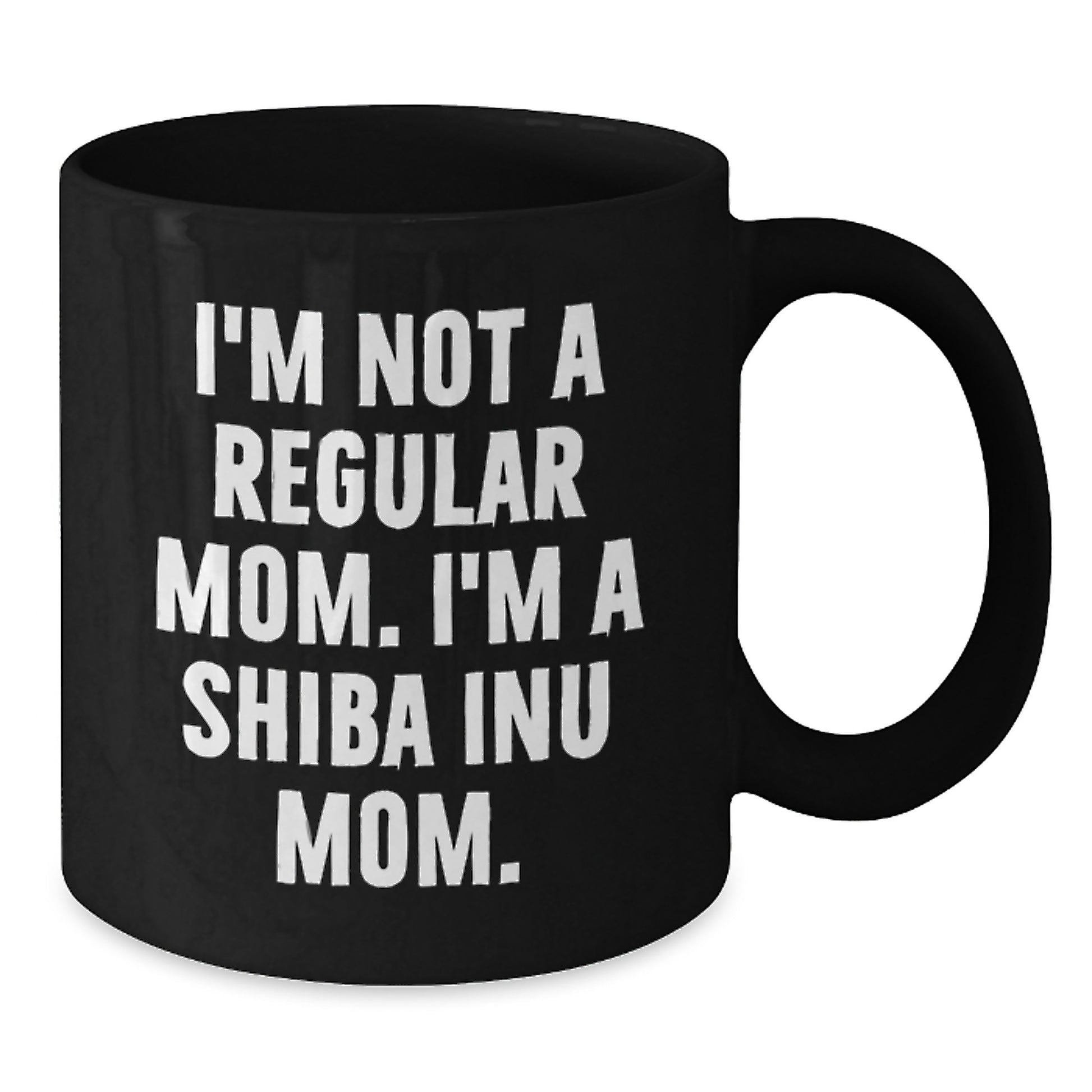 Funny Shiba Inu Mom Gifts from Family, Birthday Unique Gifts for Shiba Inu Dog Enthusiasts, Black Coffee Mug - Additional