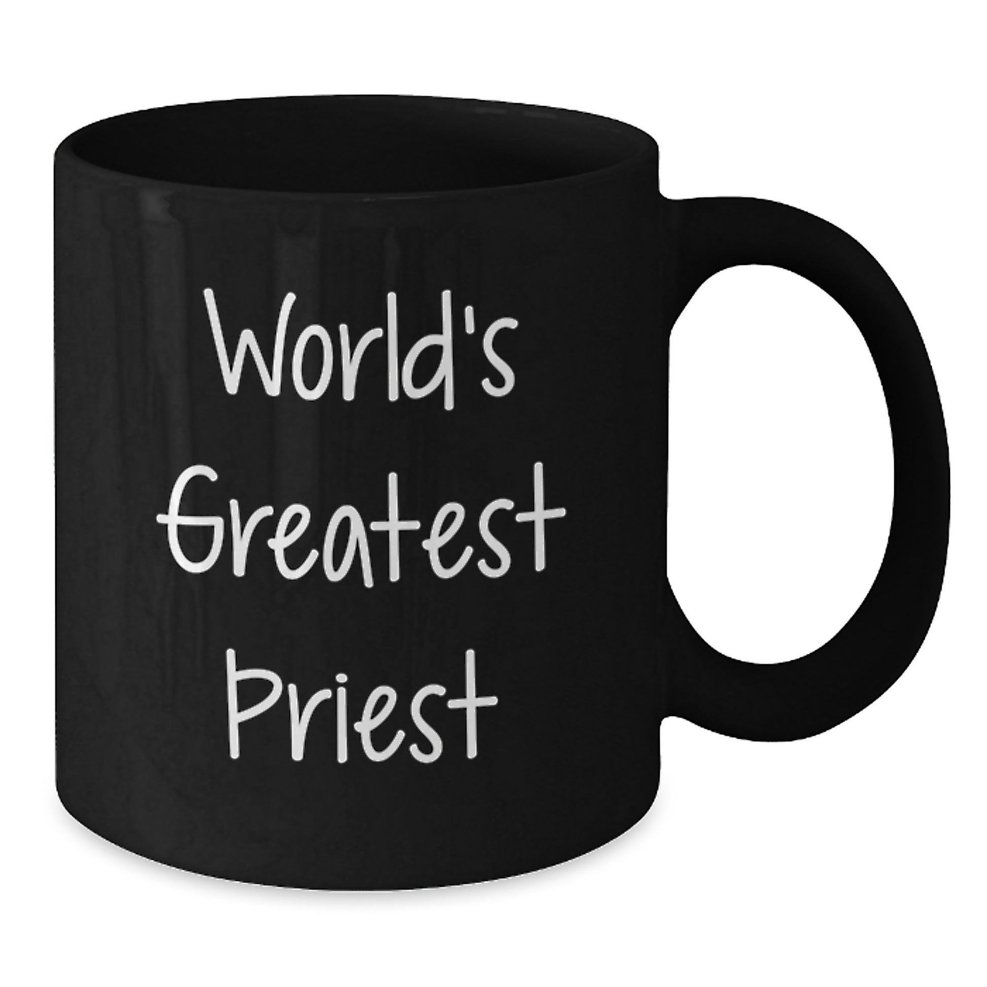 Funny 'World's Greatest Priest' Black Coffee Mug Gifts from Men to Priest, Unique Valentine's Unique Gifts - Additional