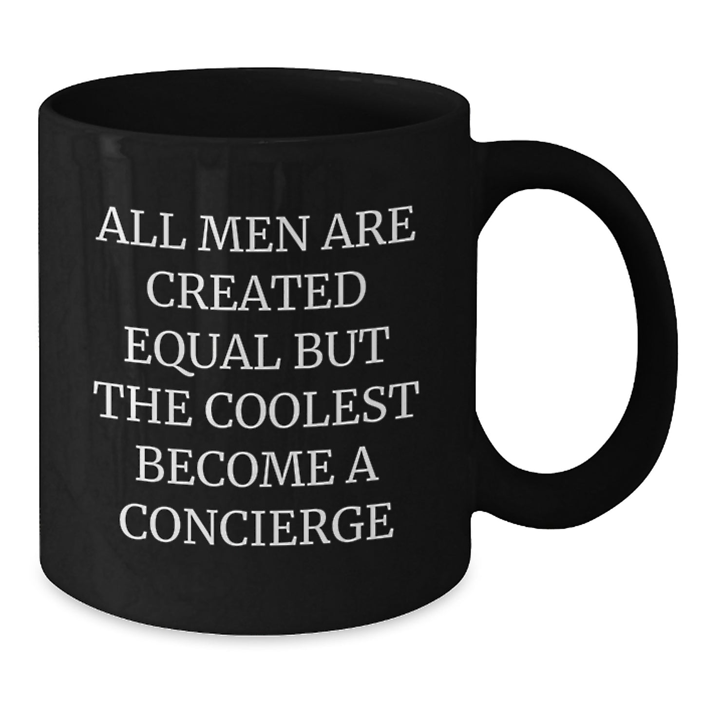 Funny Concierge Gifts for Friends from Men - Black Coffee Mug Christmas Unique Presents - Additional