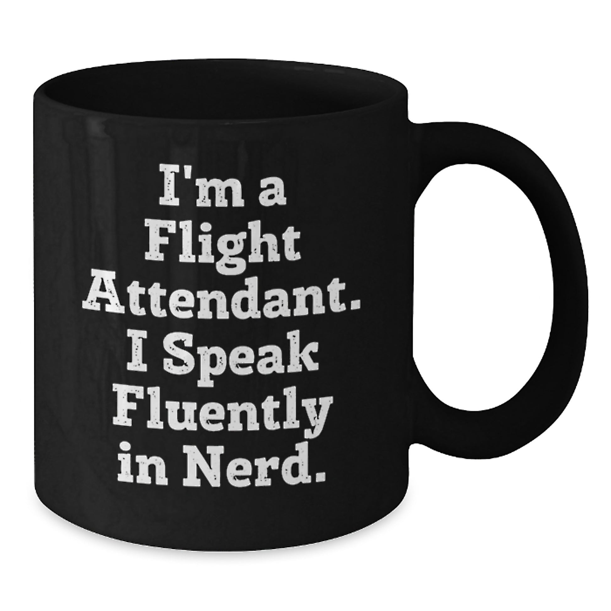 Funny Flight Attendant Humor Gifts from Men to Friends, Black Coffee Mug for Flight Attendant, Unique Christmas Memorable Presents for Coworkers - Additional