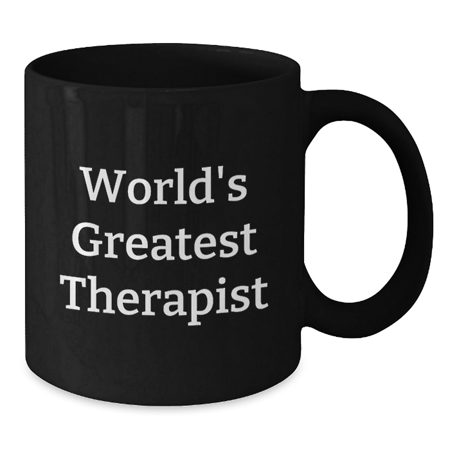 Funny World's Greatest Therapist Gift for Men Black Coffee Mug Christmas Unique Presents - Additional