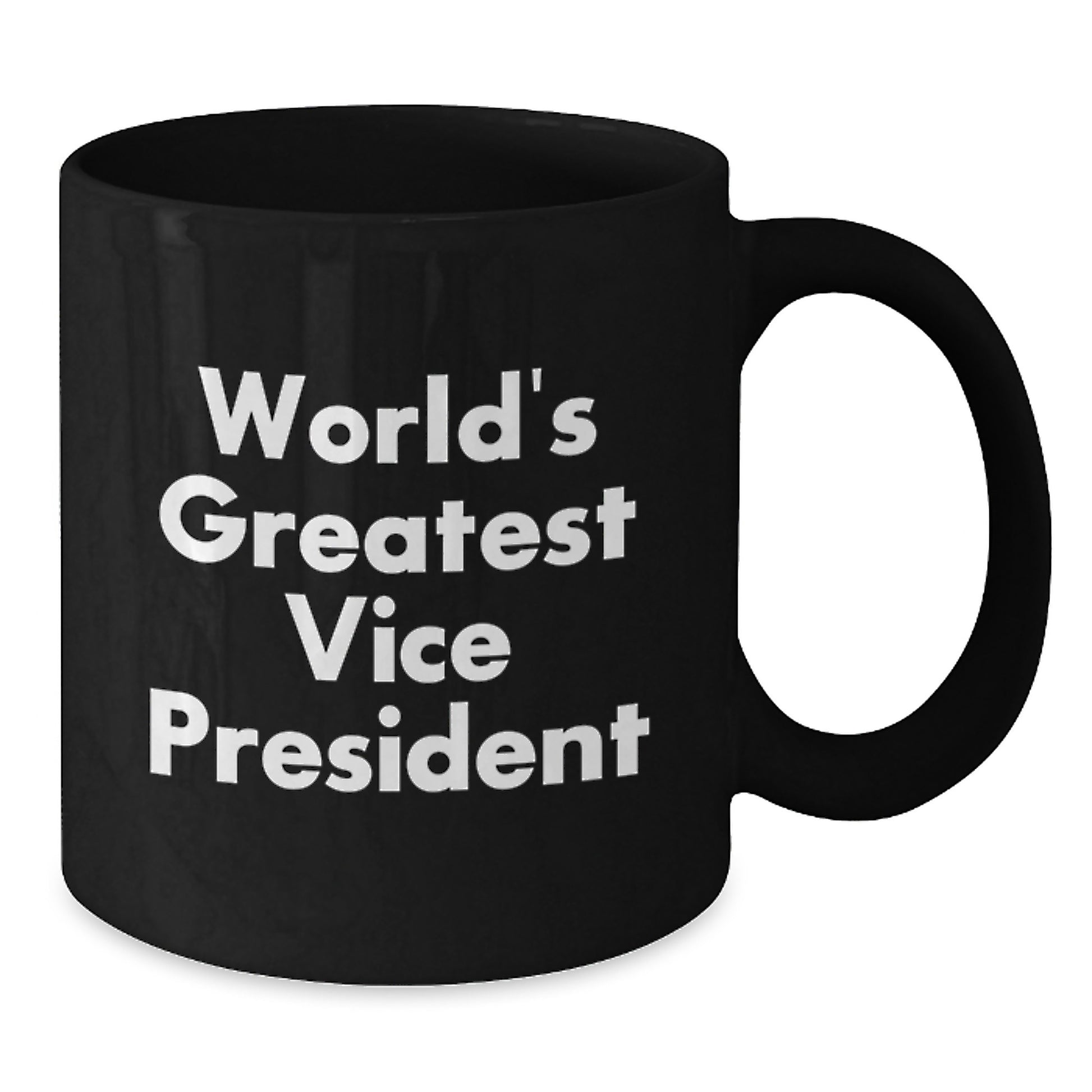 Funny Vice President Gifts - 'World's Greatest Vice President' Black Coffee Mug, Birthday Unique Gifts for Men or Women from Coworkers, Friends, or Family - Additional