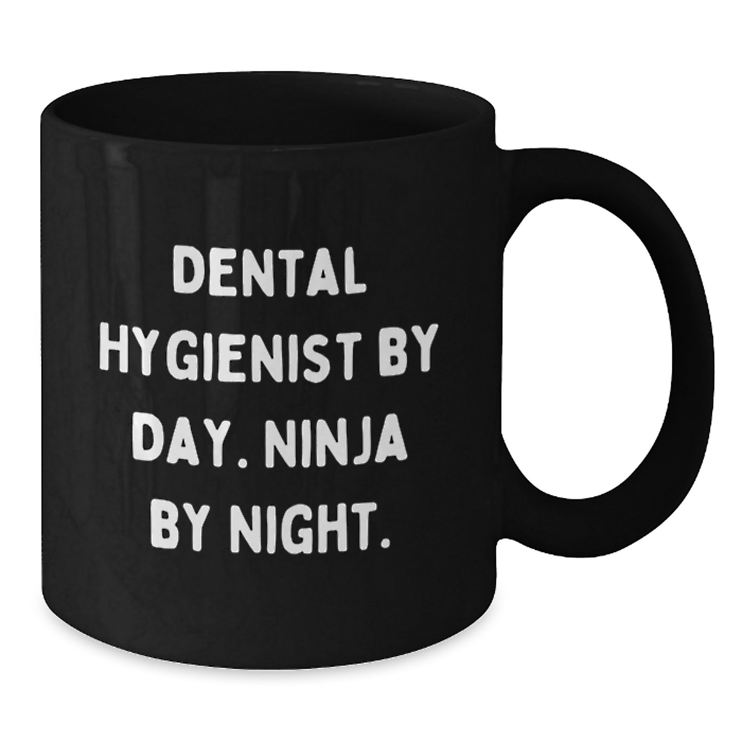 Funny Dental Hygienist Gifts for Men - Graduation Unique Gifts from Men to Dental Hygienist Friends, Black Coffee Mug - Additional
