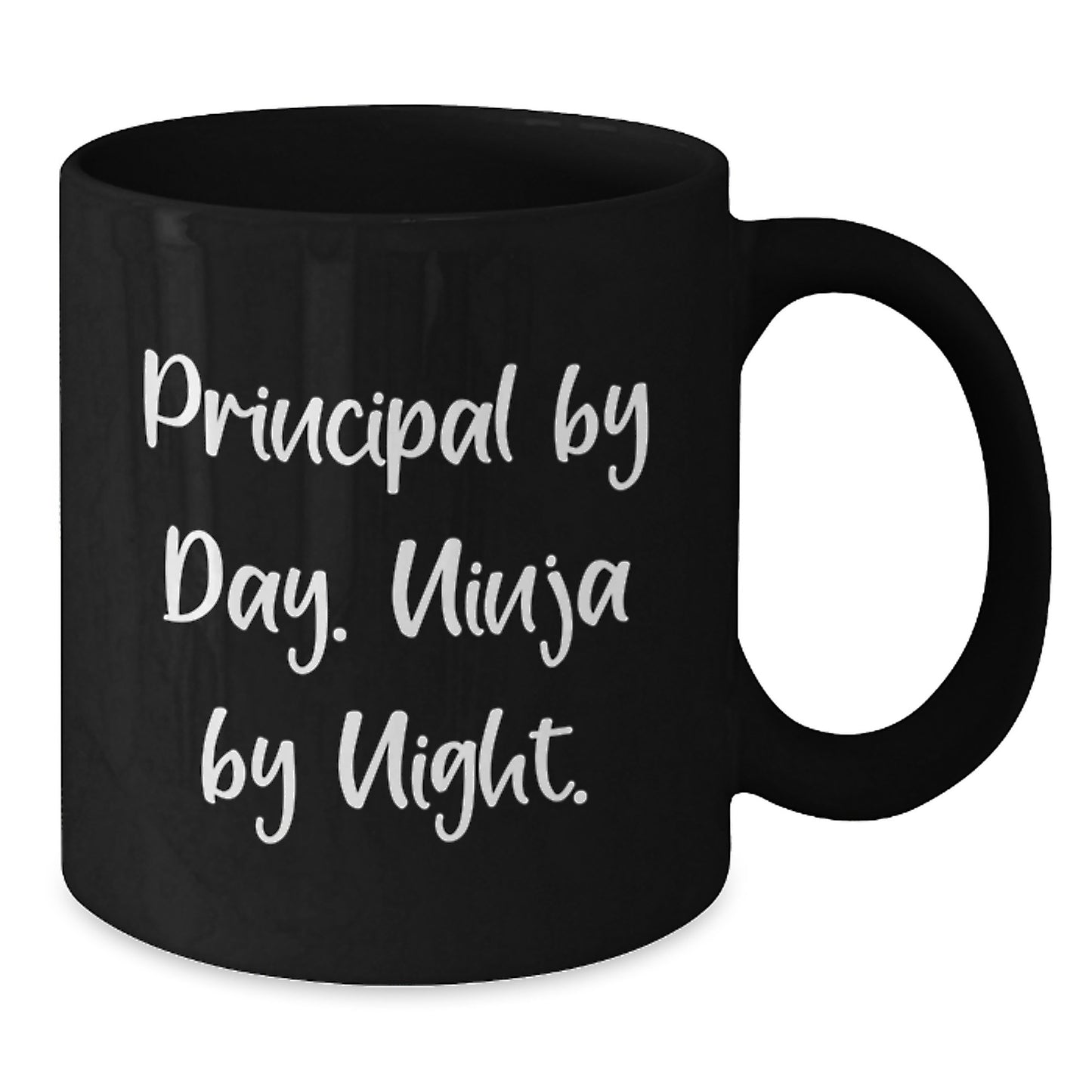 Funny Principal Gifts from Men to Principal for Graduation - Principal By Day Ninja By Night Black Coffee Mug - Additional