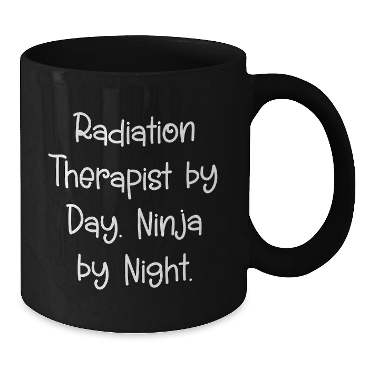 Funny Radiation Therapist Gifts for Men - Radiation Therapist by Day Ninja by Night Black Coffee Mug - Unique Graduation Gift from Friends - Additional