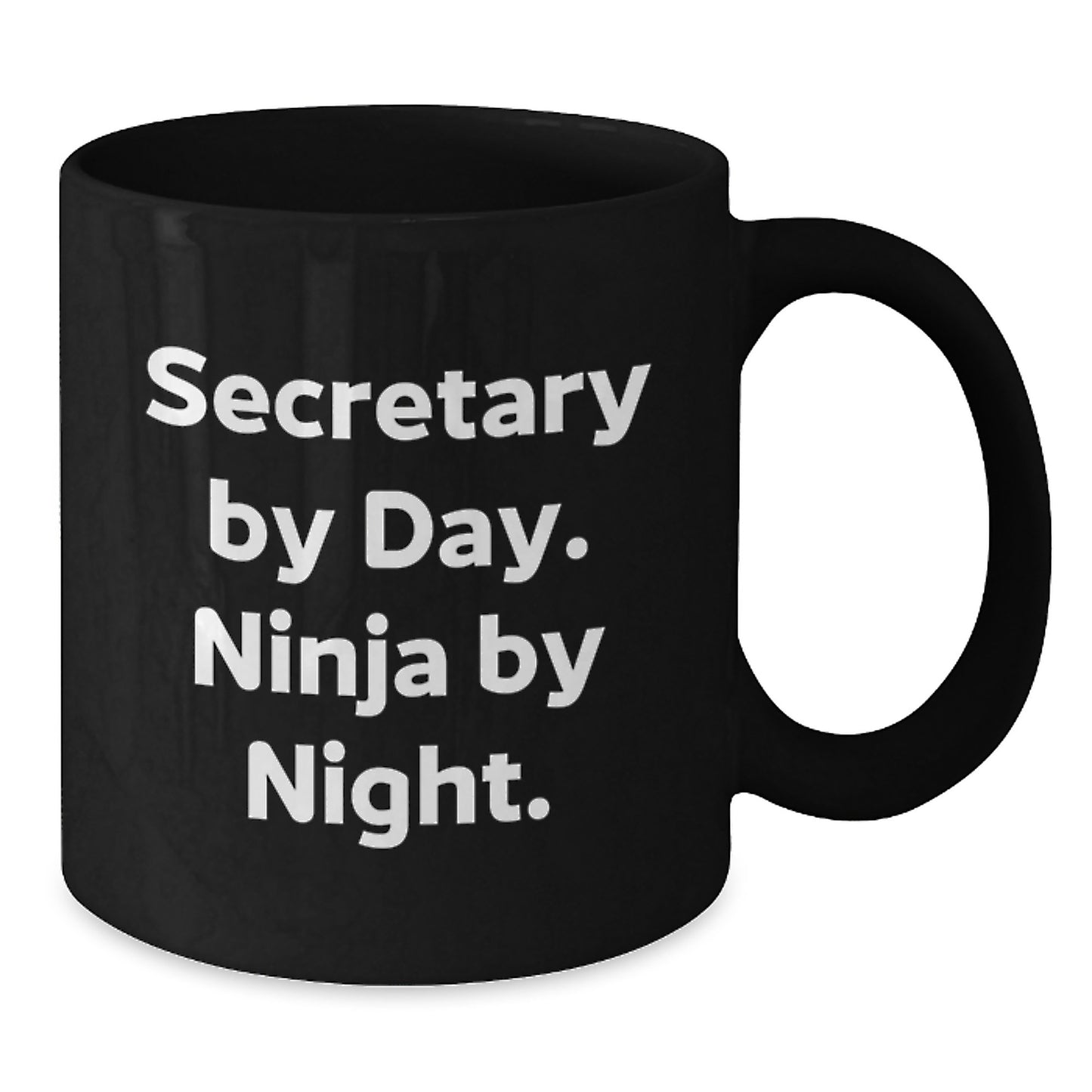 Funny Secretary Gifts from Friends, Black Coffee Mugs for Secretary by Day Ninja By Night, Unique Graduation Unique Gifts - Additional