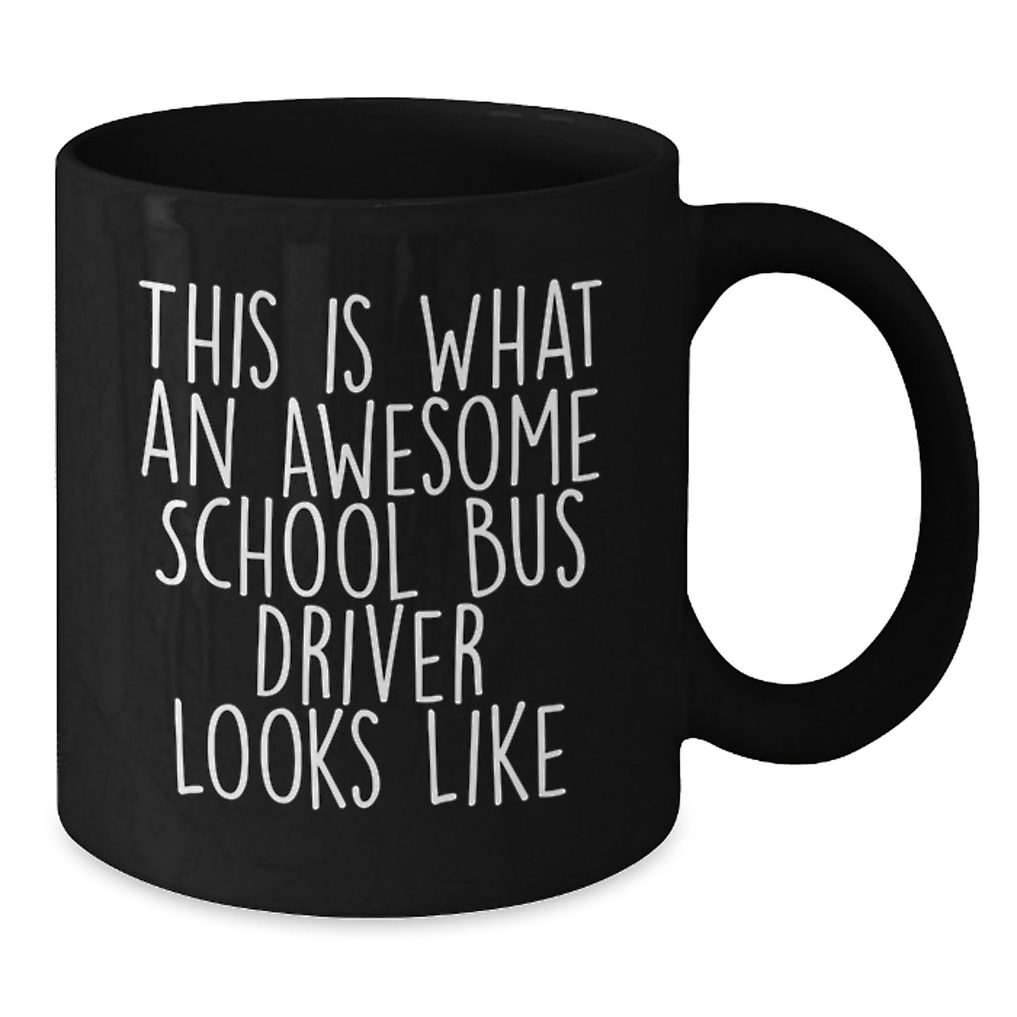 Funny School Bus Driver Gifts from Men, Black Coffee Mug Christmas Unique Gifts for School Bus Driver Friends - Additional