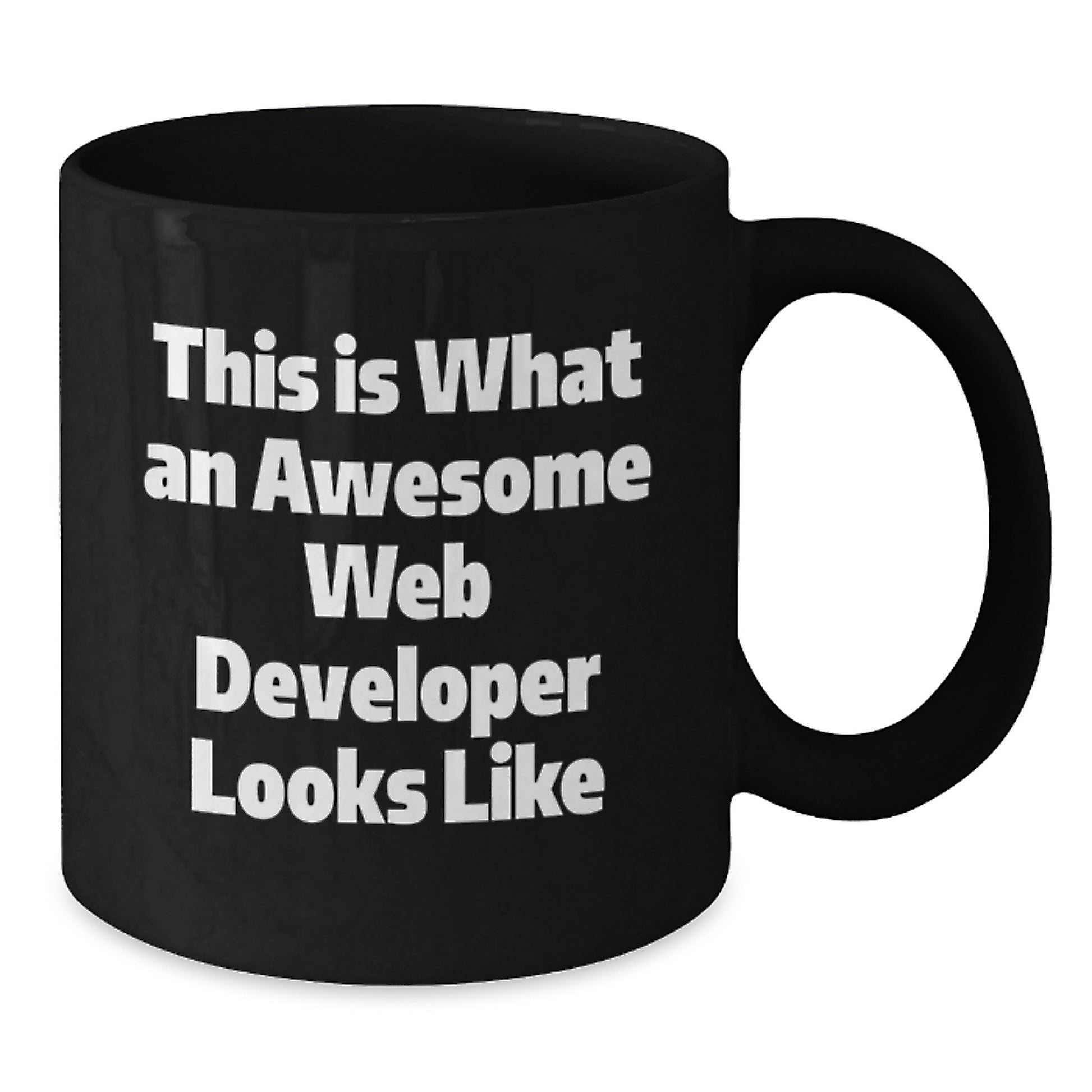 Funny Web Developer Gifts from Friends - Web Developer Black Coffee Mug - This Is What An Awesome Web Developer Looks Like, Black Coffee Mug for Web Developer, Graduation Unique Gifts - Additional