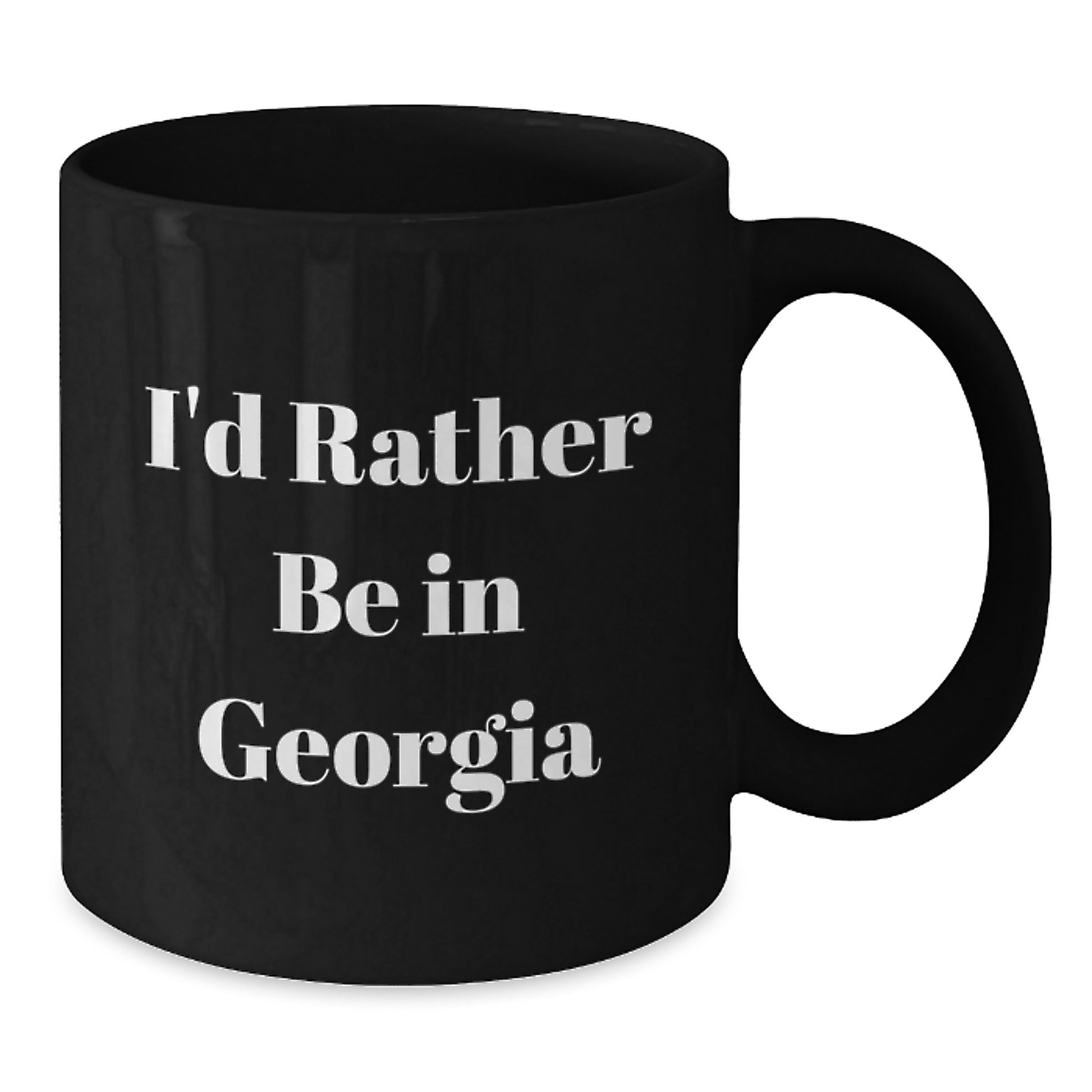 Georgia Gifts - Funny Quote Black Coffee Mug, Perfect for Friends, Coworkers, Family, or Anyone Who Loves Georgia, 'I'd Rather Be In Georgia' Graduation Unique Gifts - Additional
