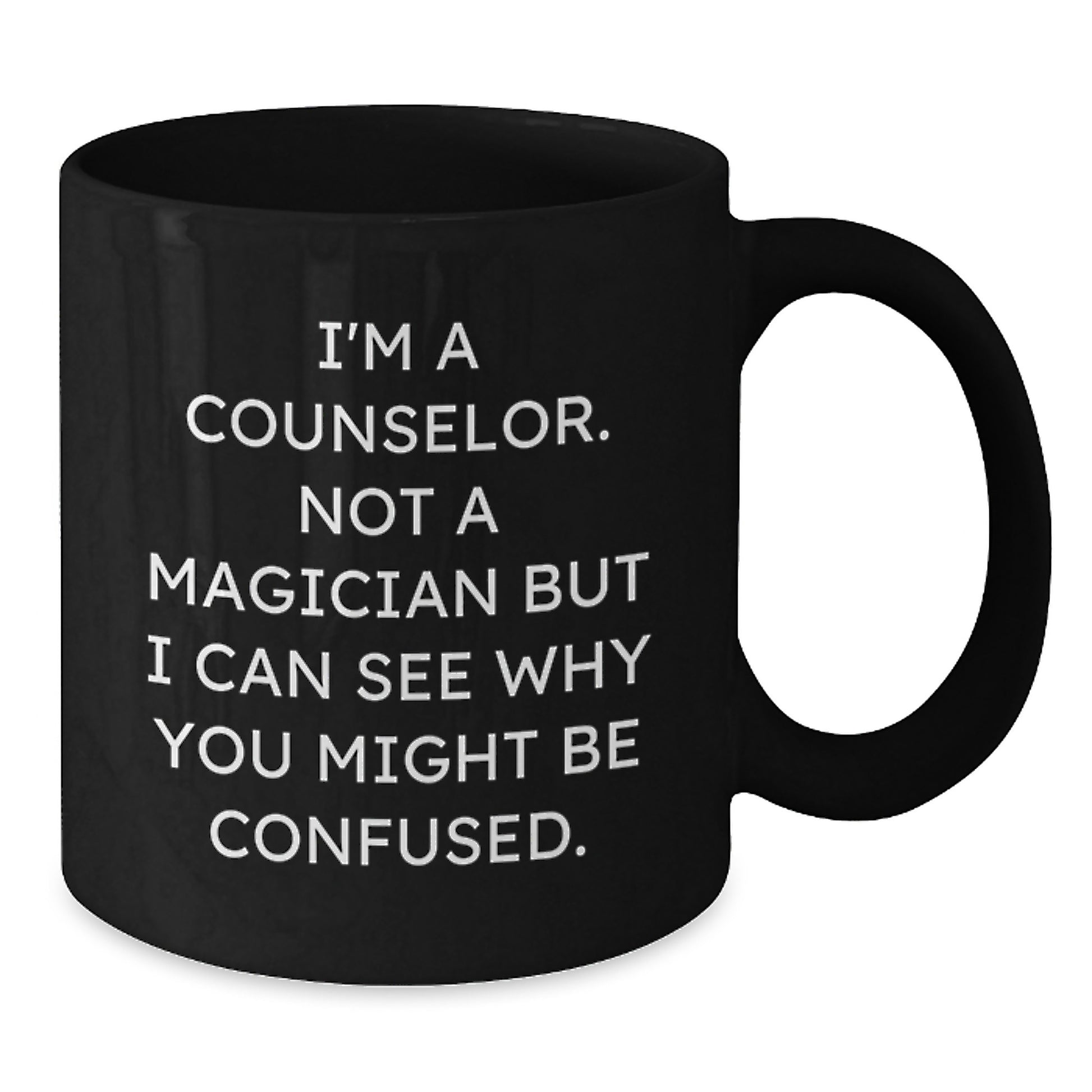 Funny Counselor Gifts from Friends and Family, Gifts for Counselors, Black Coffee Mug, Christmas Unique Mugs - Additional