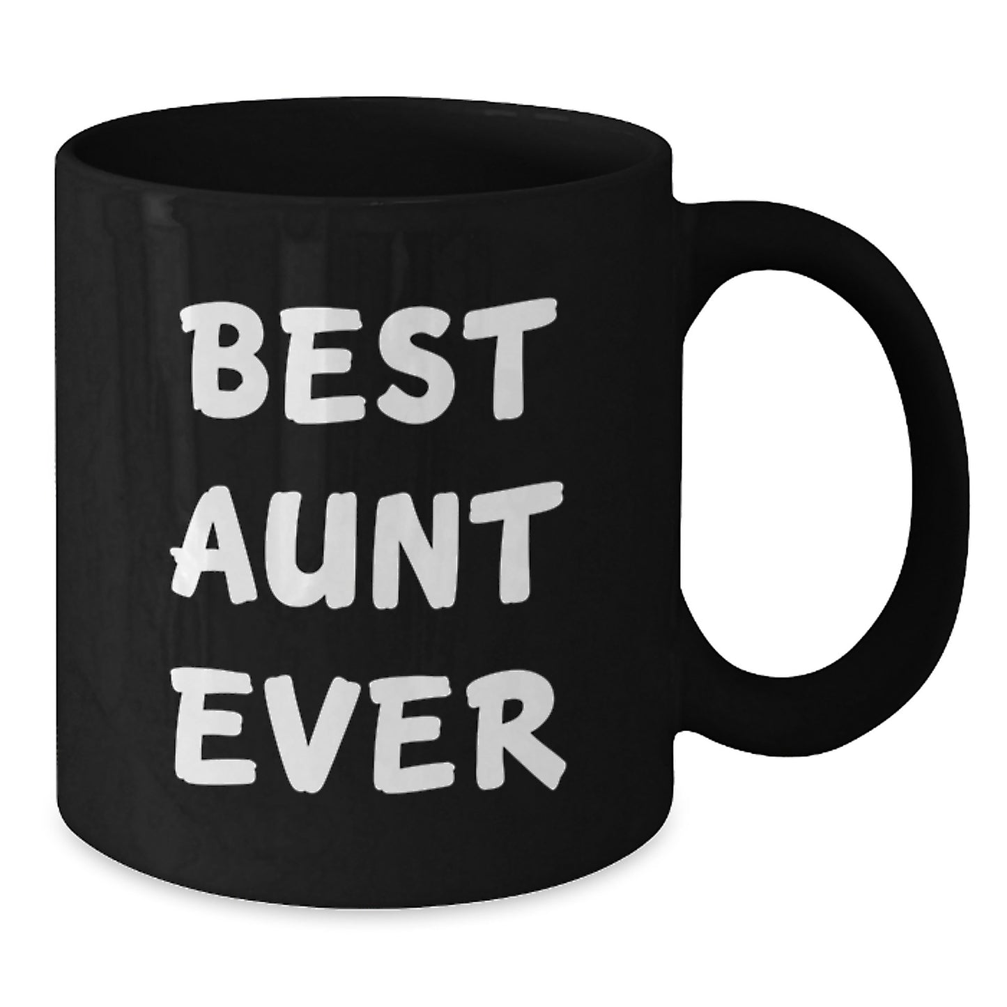 Funny Aunt Gifts, Best Aunt Ever, Black Coffee Mug, Birthday Unique Presents from Family to Aunt - Additional