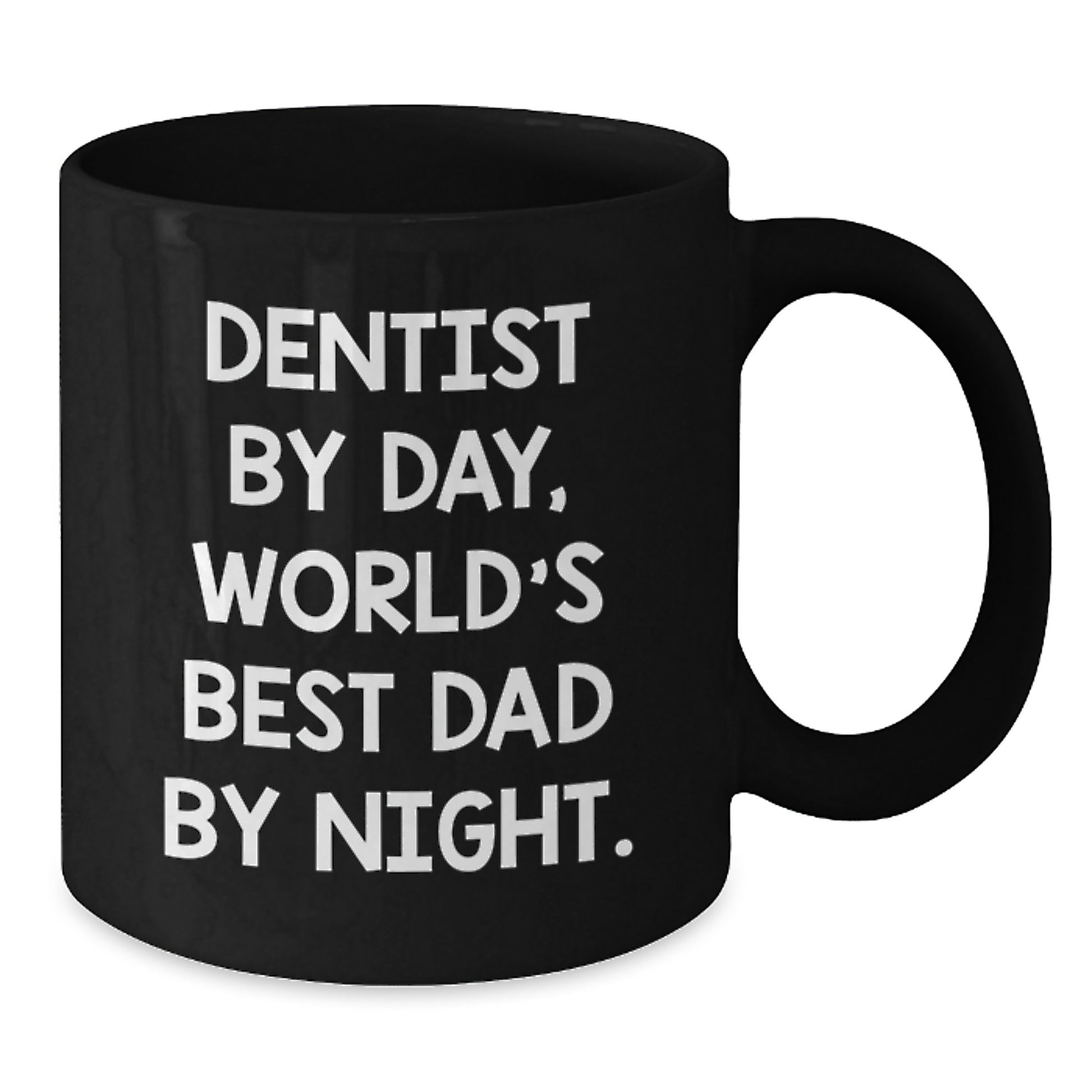 Funny Dentist Gifts from Dad, Black Coffee Mug for Men, Unique Christmas Unique Gifts - Additional