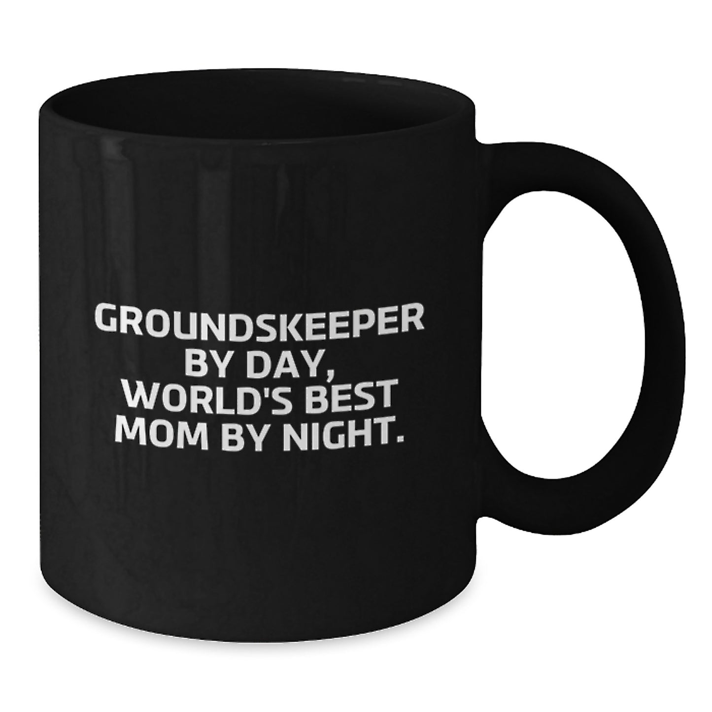 Funny groundskeeper Gifts from Men for Christmas Unique groundskeeper Coffee Mugs, Black Ceramic Black Coffee Mug, Funny World's Best Mom by Night Mug - Additional