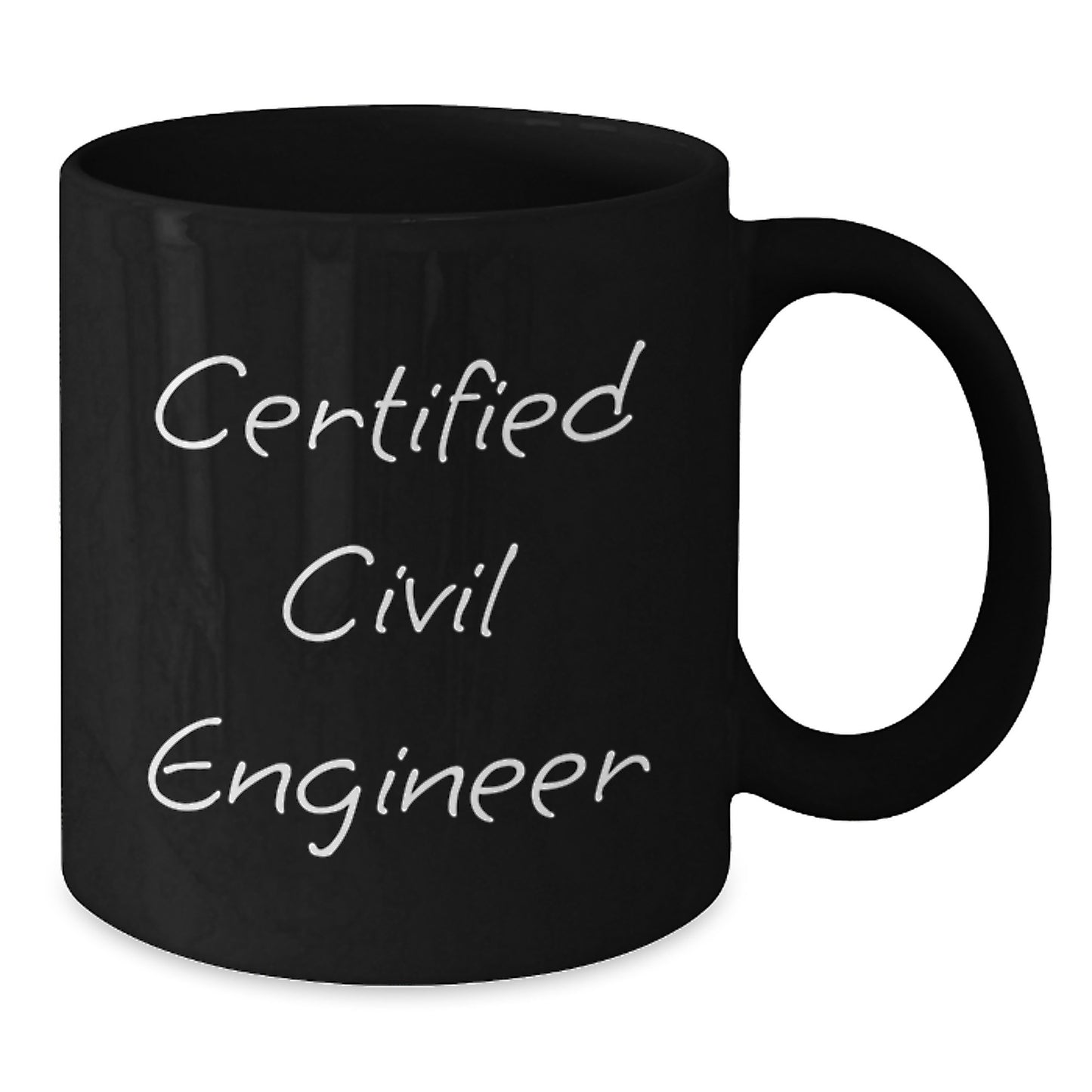 Funny Civil Engineer Gifts for Men - Black Christmas Unique Mugs from Friends - Additional