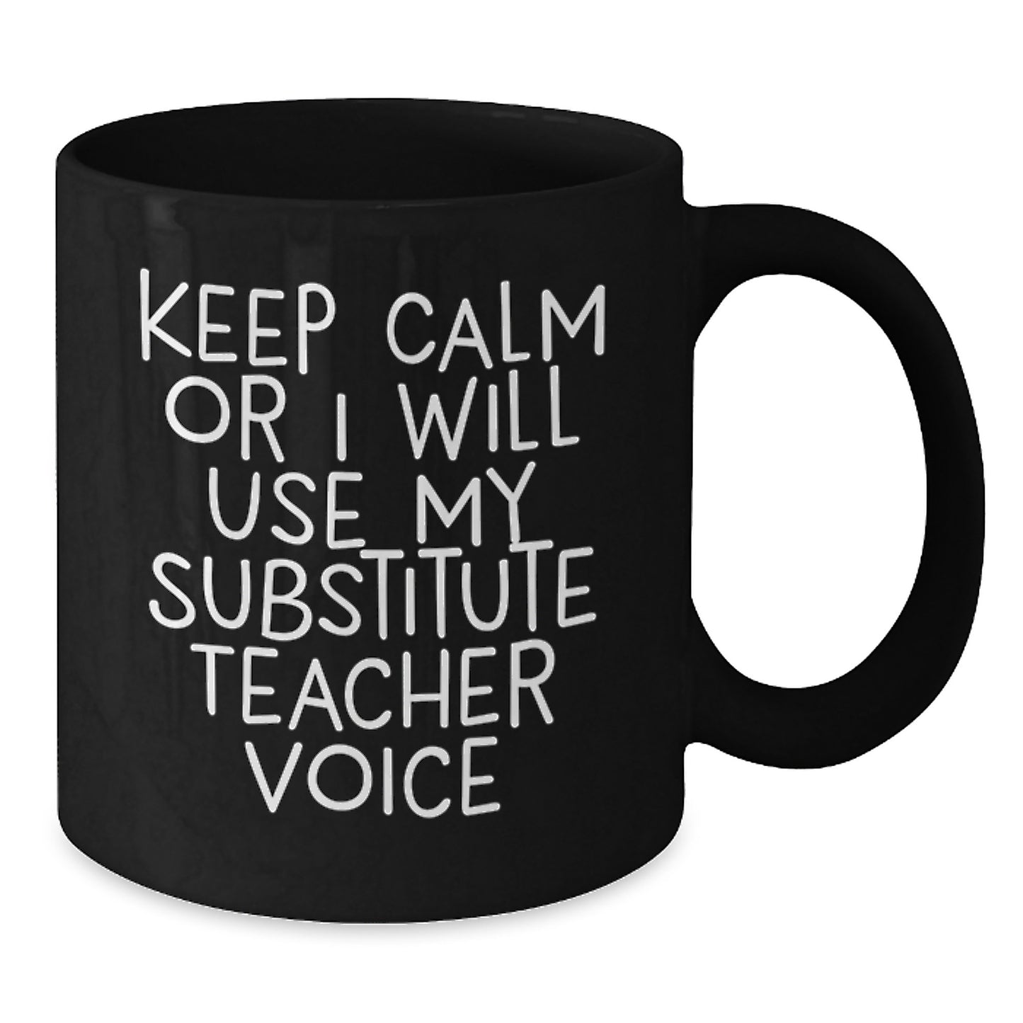 Funny Substitute Teacher Black Coffee Mugs Gifts from Friends for Christmas Unique Presents - Additional