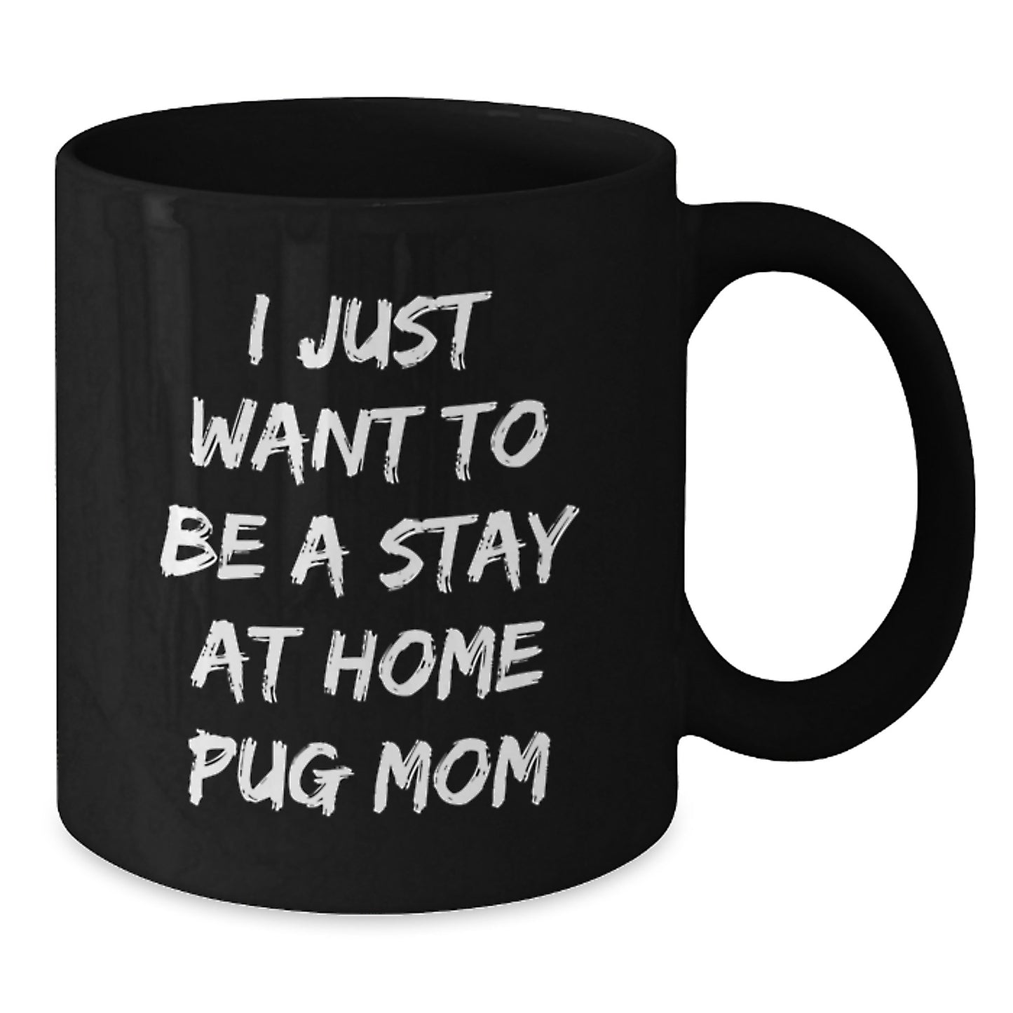 Funny Pug Dog Mom Gifts from Friends Christmas Unique Gifts for Pug Dog Parents Black Coffee Mug - Additional