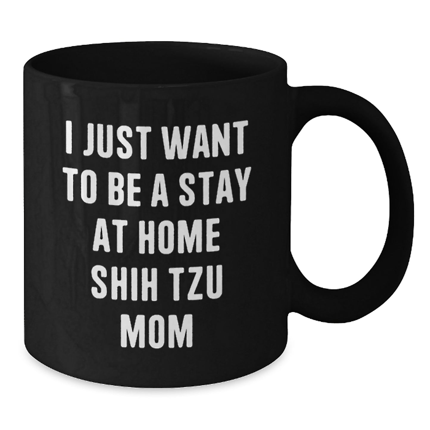 Funny Shih Tzu Dog Mom Gifts from Mom, Christmas Unique Gifts for Shih Tzu Dog Owners, Black Coffee Mug - Additional