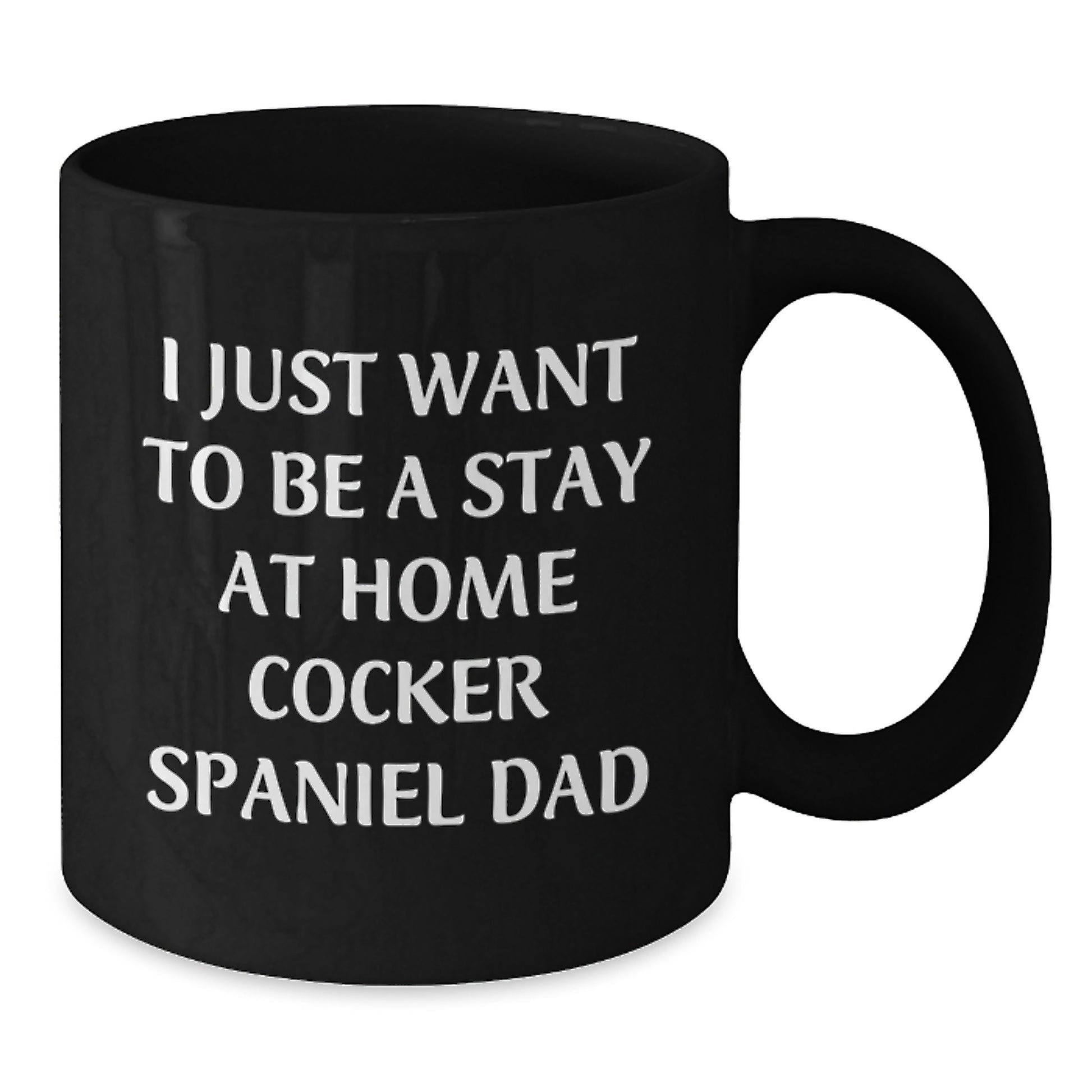 Funny Cocker Spaniel Dog Gifts from Dad to Men, Unique Christmas Unique Gifts for Cocker Spaniel Dog Enthusiasts, Black Coffee Mug - Additional