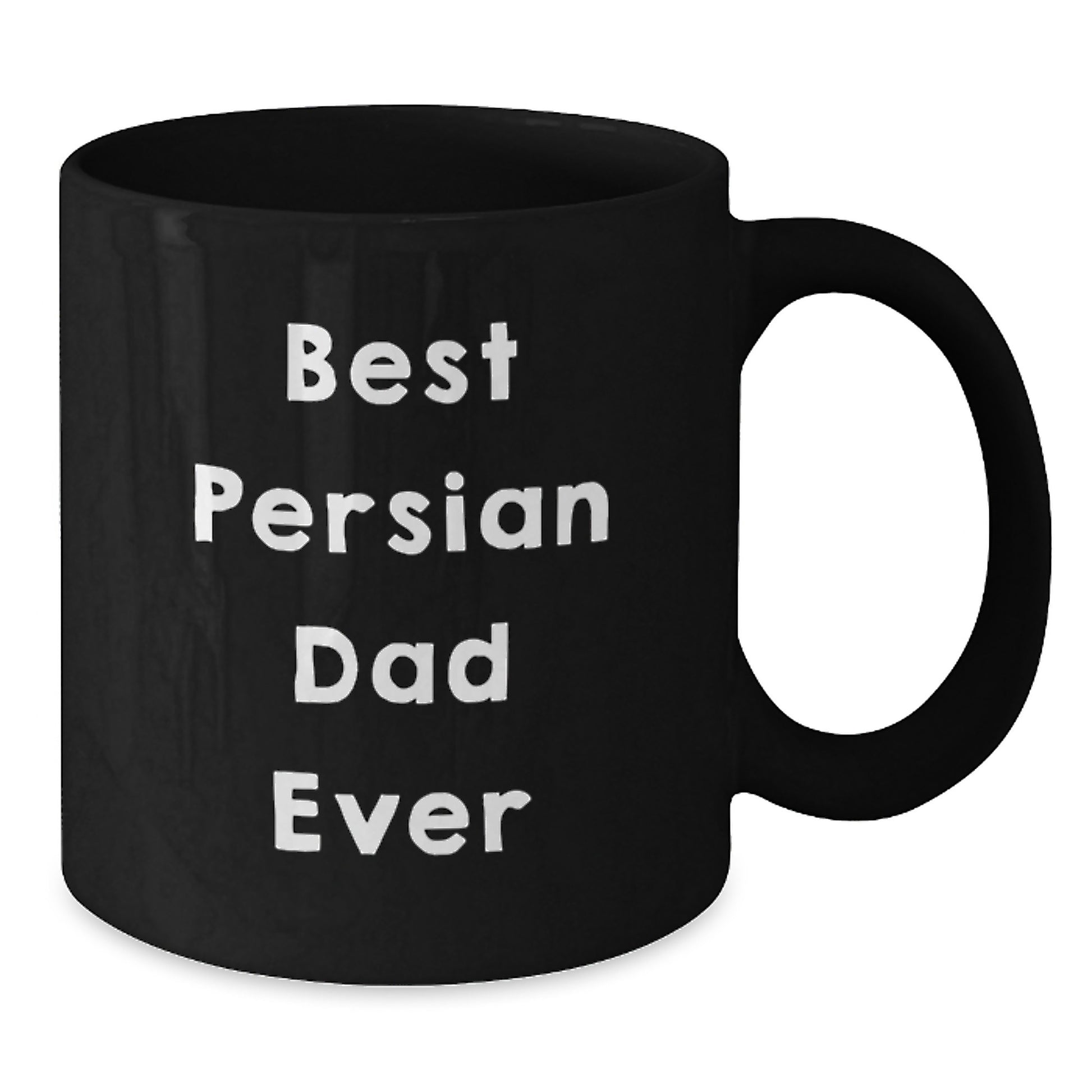 Funny Persian Cat Dad Gift for Birthday, Black Coffee Mug 'Best Persian Dad Ever' - Gifts from Family to Friends, Unique Birthday Unique Gifts - Additional